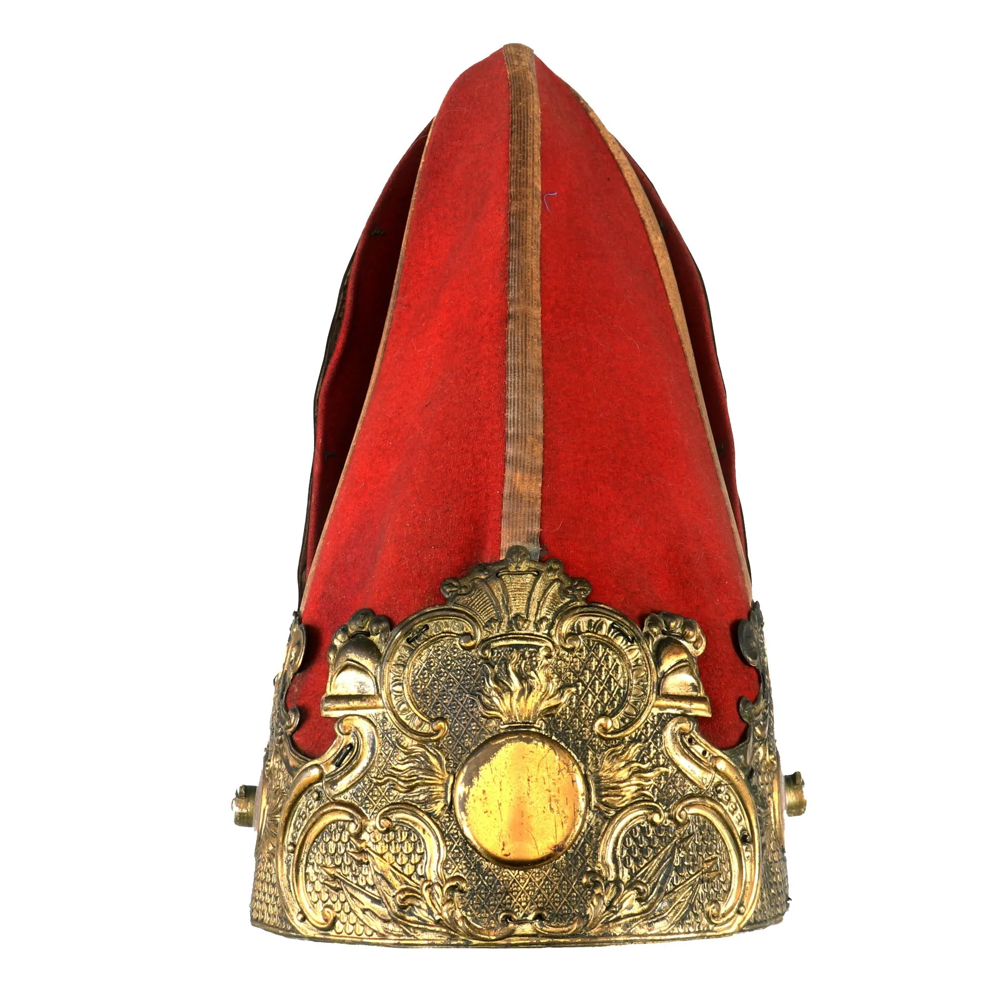 Original Imperial German Late 19th Century Prussian Model 1894 14th Company, 1st Foot Guards Grenadiers Mitre Cap - Size 54