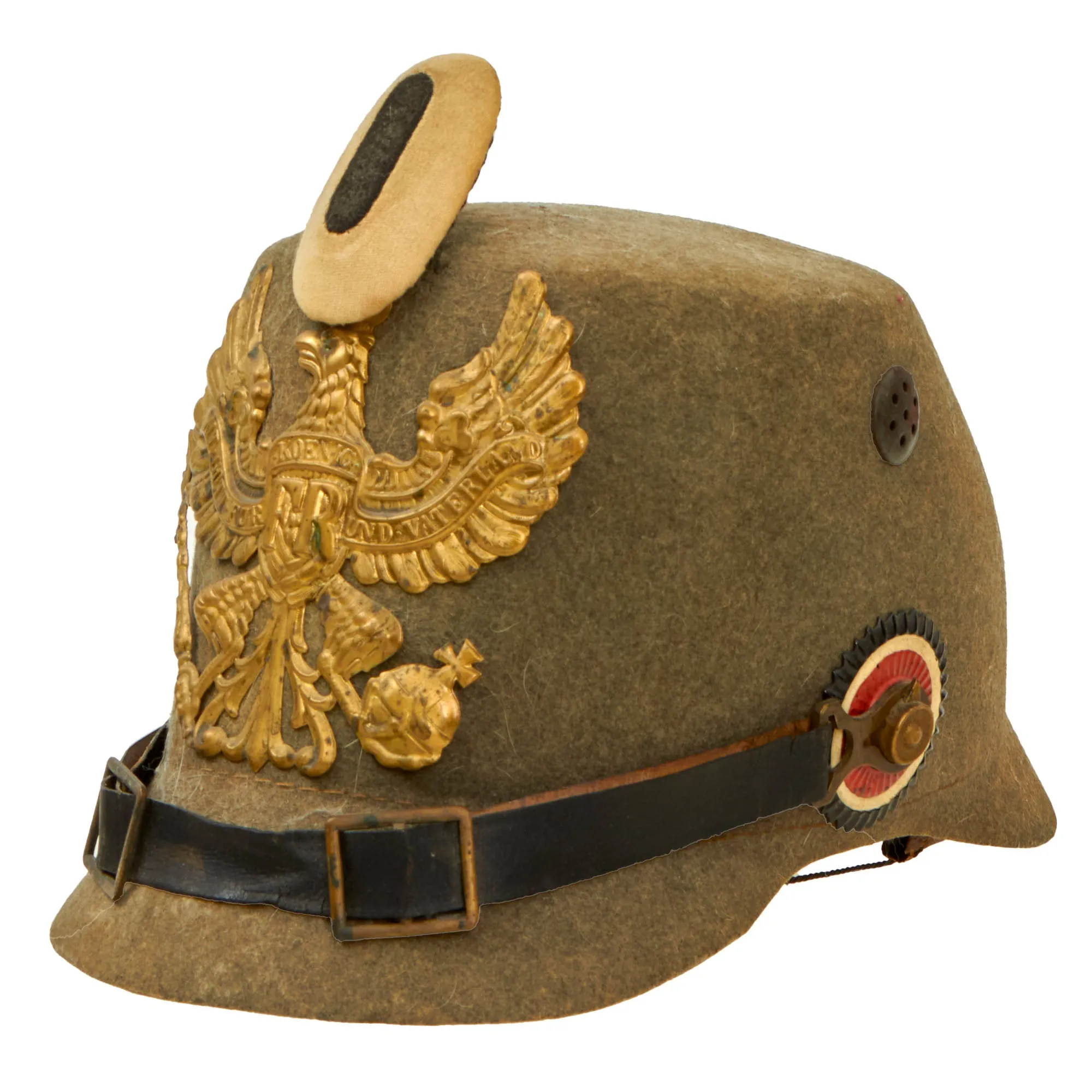 Original Imperial German WWI Prussian M1915 Jäger Enlisted Ersatz Felt Shako