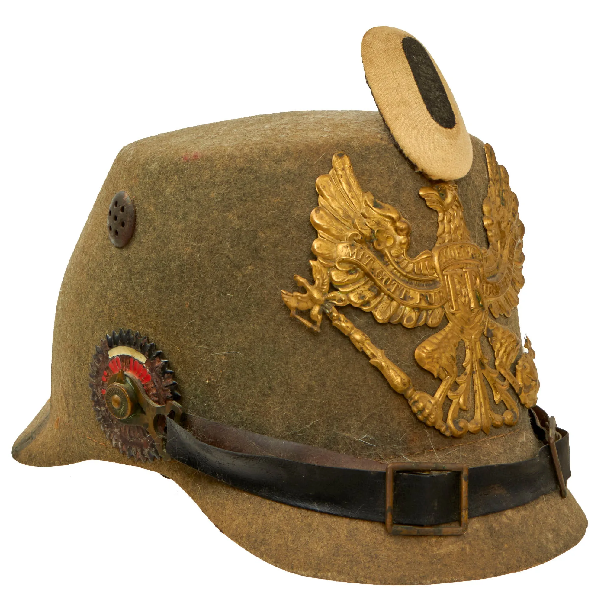 Original Imperial German WWI Prussian M1915 Jäger Enlisted Ersatz Felt Shako