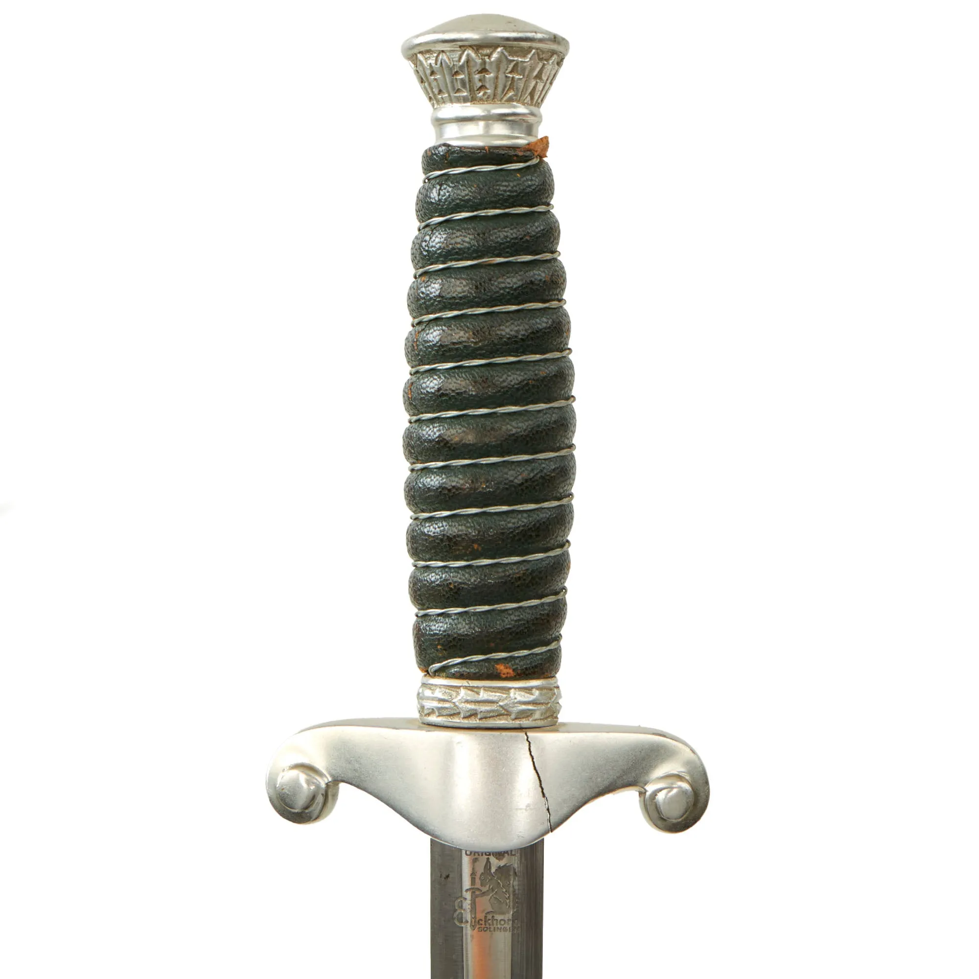 Original Rare German WWII Land Customs Official Dagger by Carl Eickhorn of Solingen with Scabbard and Hanger