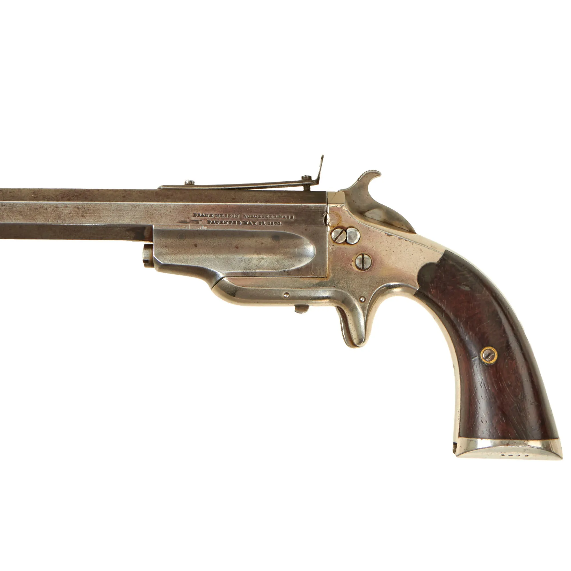 Original Scarce U.S. Frank Wesson M1870 Medium Frame Single Shot .32cal "Pocket Rifle" Target Pistol in Original Presentation Case with Shoulder Stock, 35 Cartridges, & Accessories