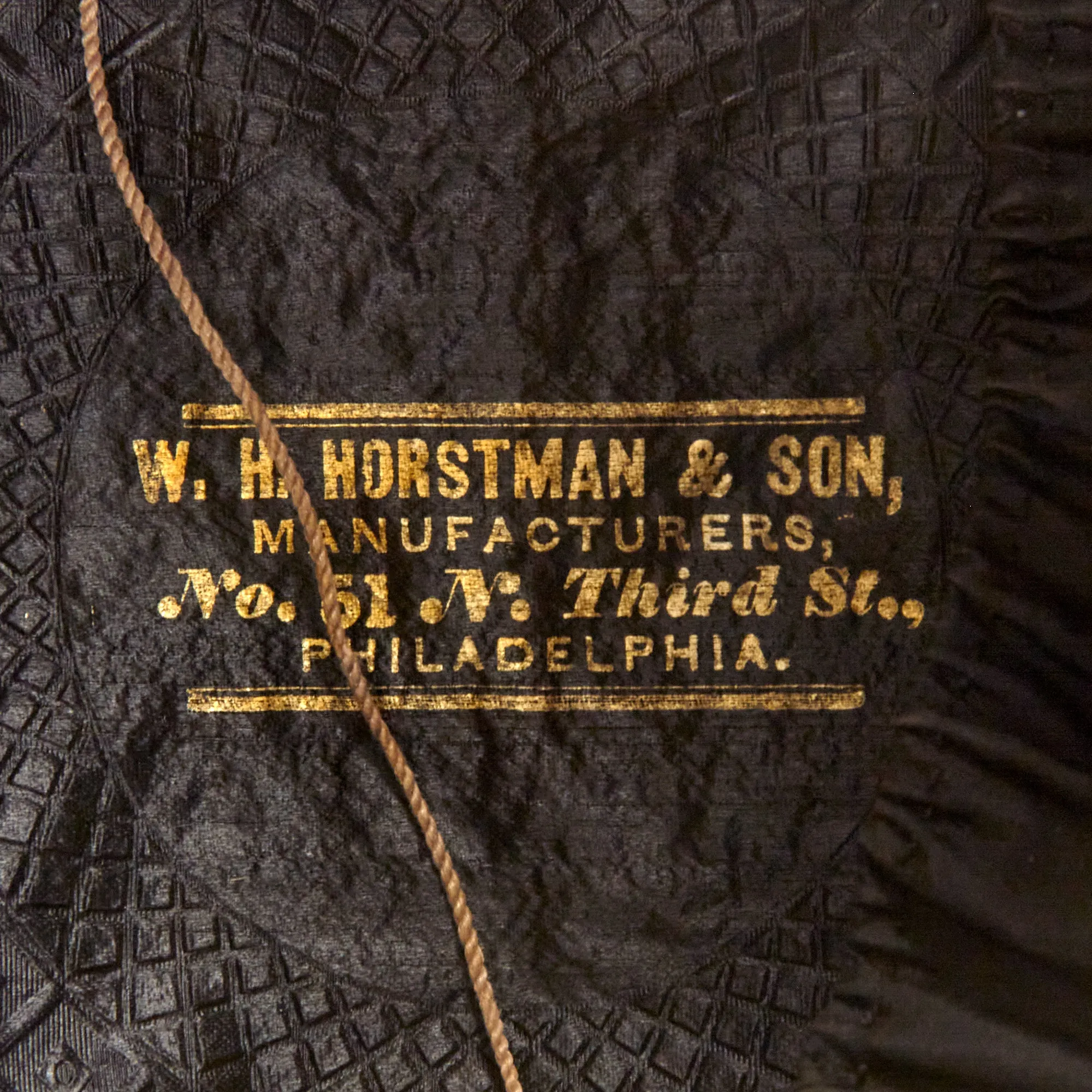 Original U.S. 1840s Army Officer Chapeau-Bras Bicorn Hat by W.H. Horstman & Son with Black Plume in Named Transit Tin