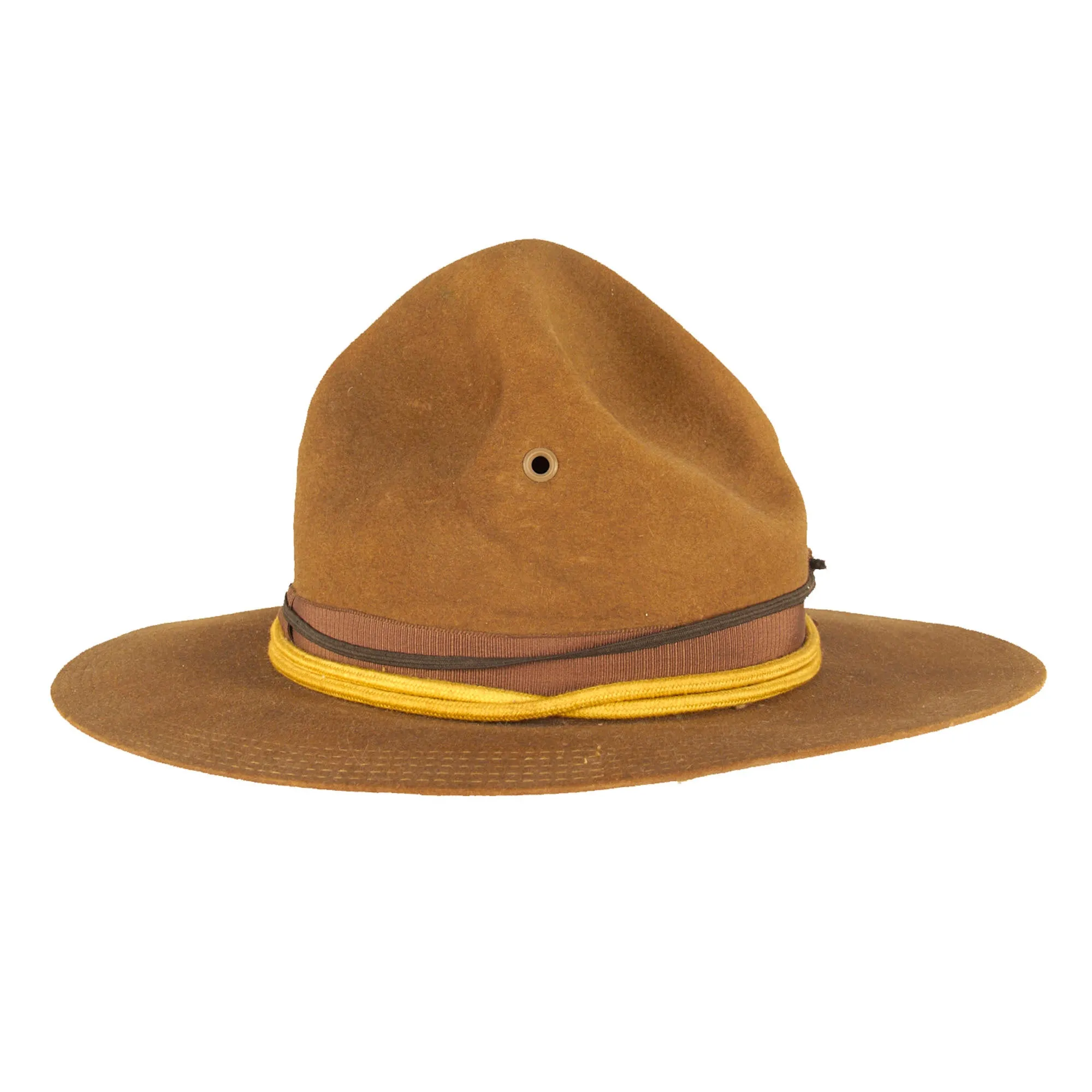 Original U.S. Punitive Expedition Model 1911 Campaign Hat by Ferry Hat Mfg. Co. of New York With Cavalry Hat Cord and Period Dust Goggles - Size 7