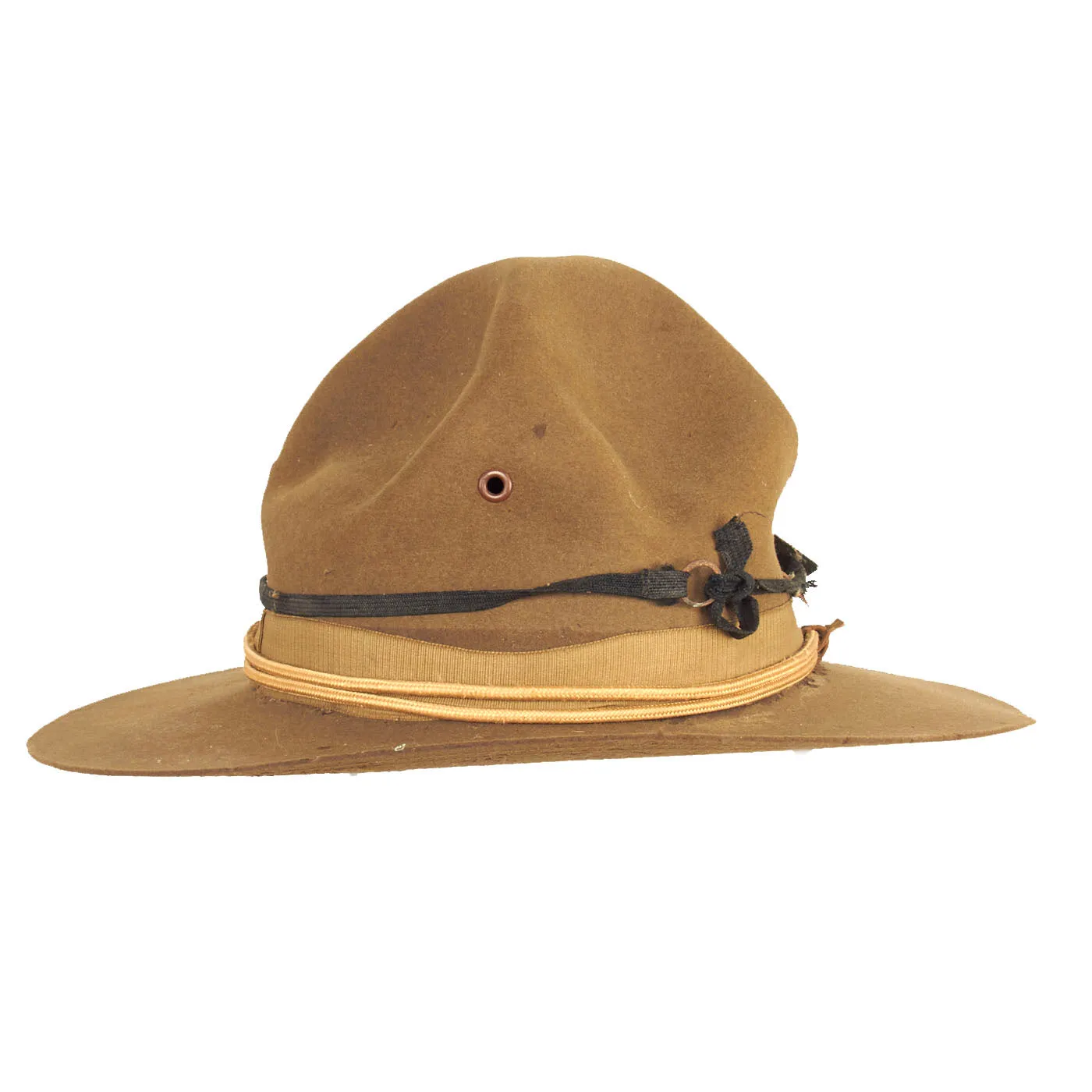 Original U.S. Punitive Expedition Model 1911 Campaign Hat by Stetson w/ Quartermaster Hat Cord and Period Dust Goggles - Size 7 ½