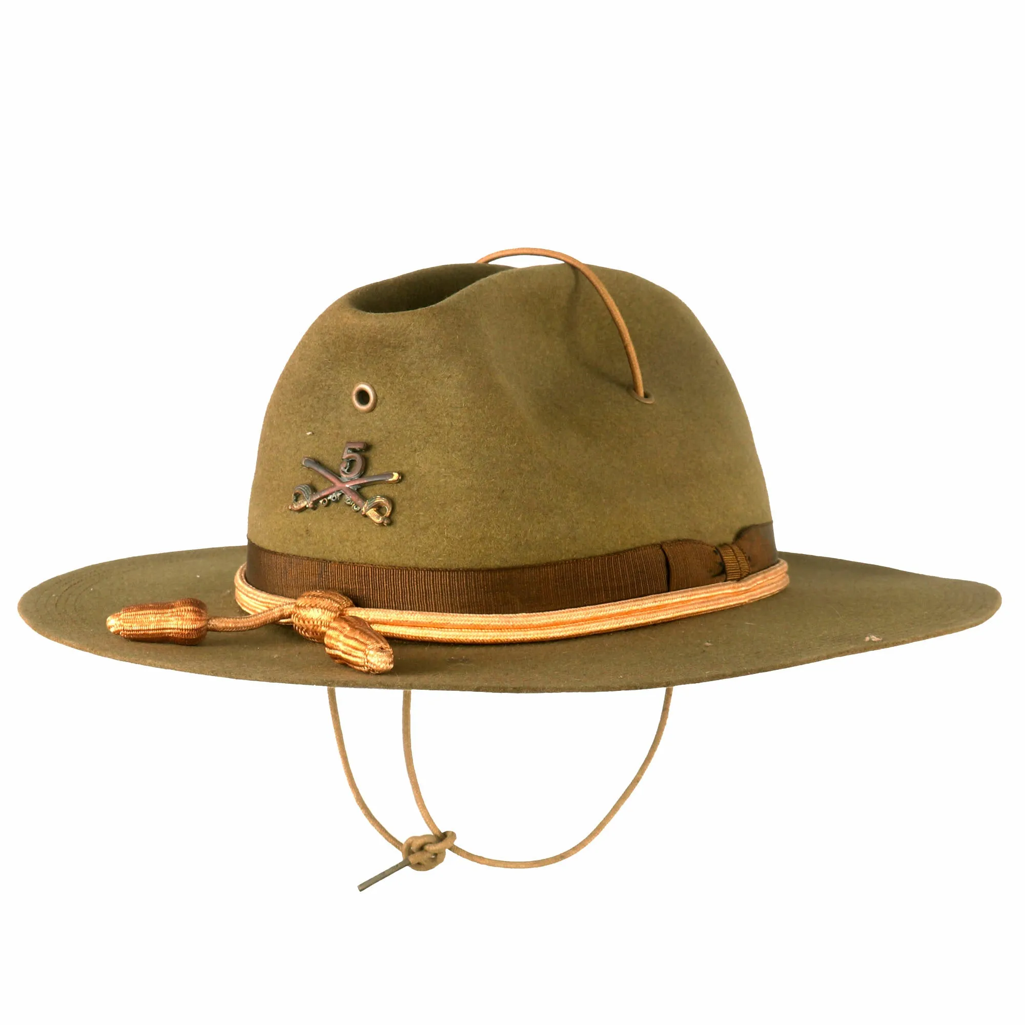 Original U.S. Punitive Expedition / WWI 5th Cavalry Regiment Model 1912 Campaign Hat with Cavalry Cord