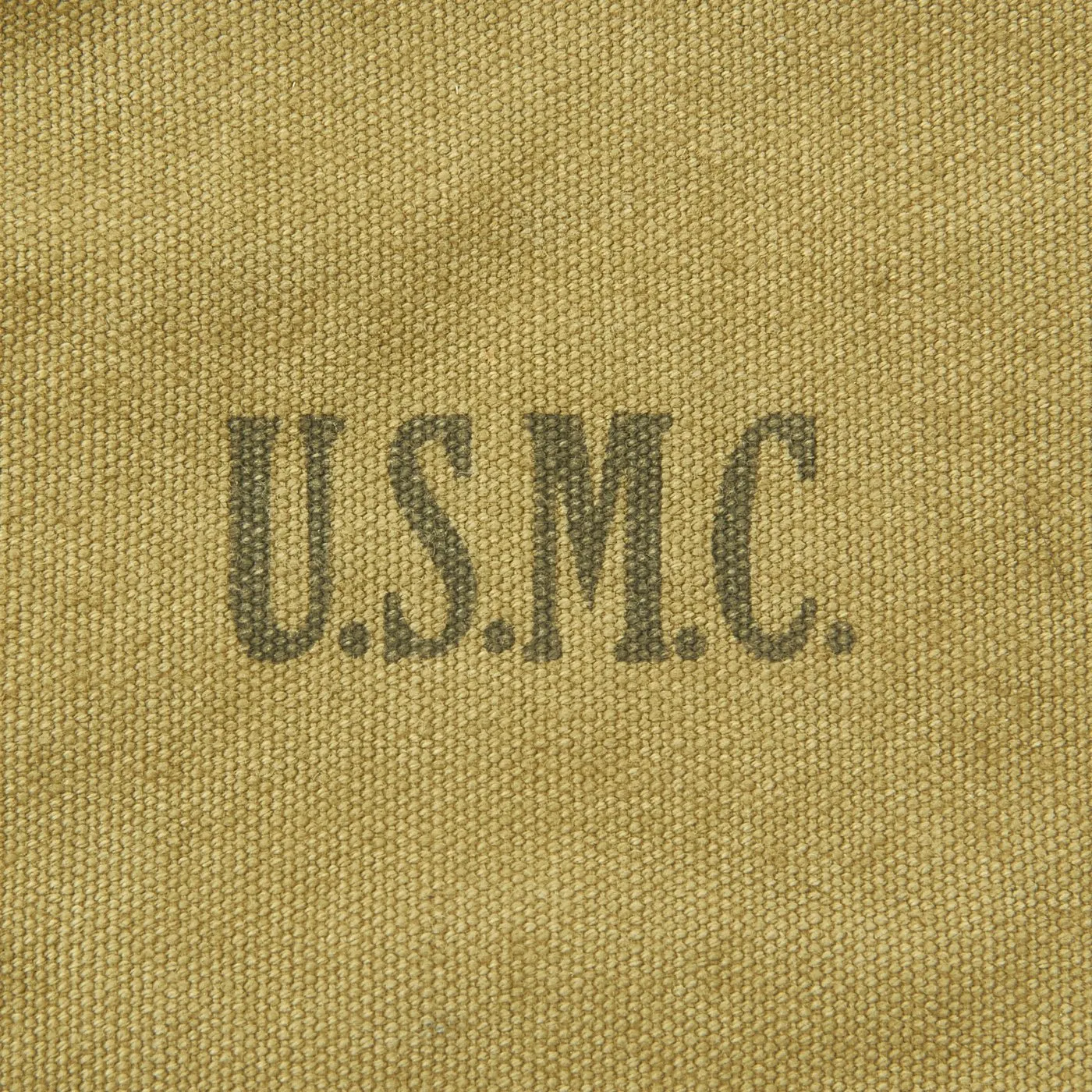 Original U.S. WWII 1944 dated USMC Musette Bag by Boyt with 1943 Dated Camouflage Shelter Half