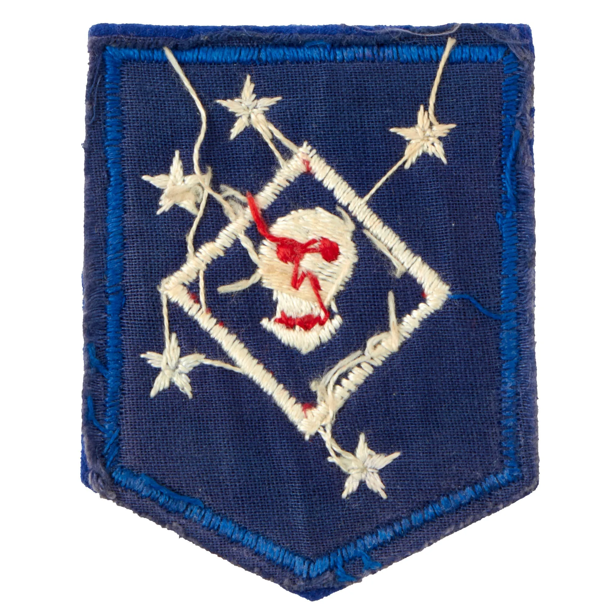 Original U.S. WWII Embroidered USMC Raider Patch by Jacob Rhoner of Sydney, Australia