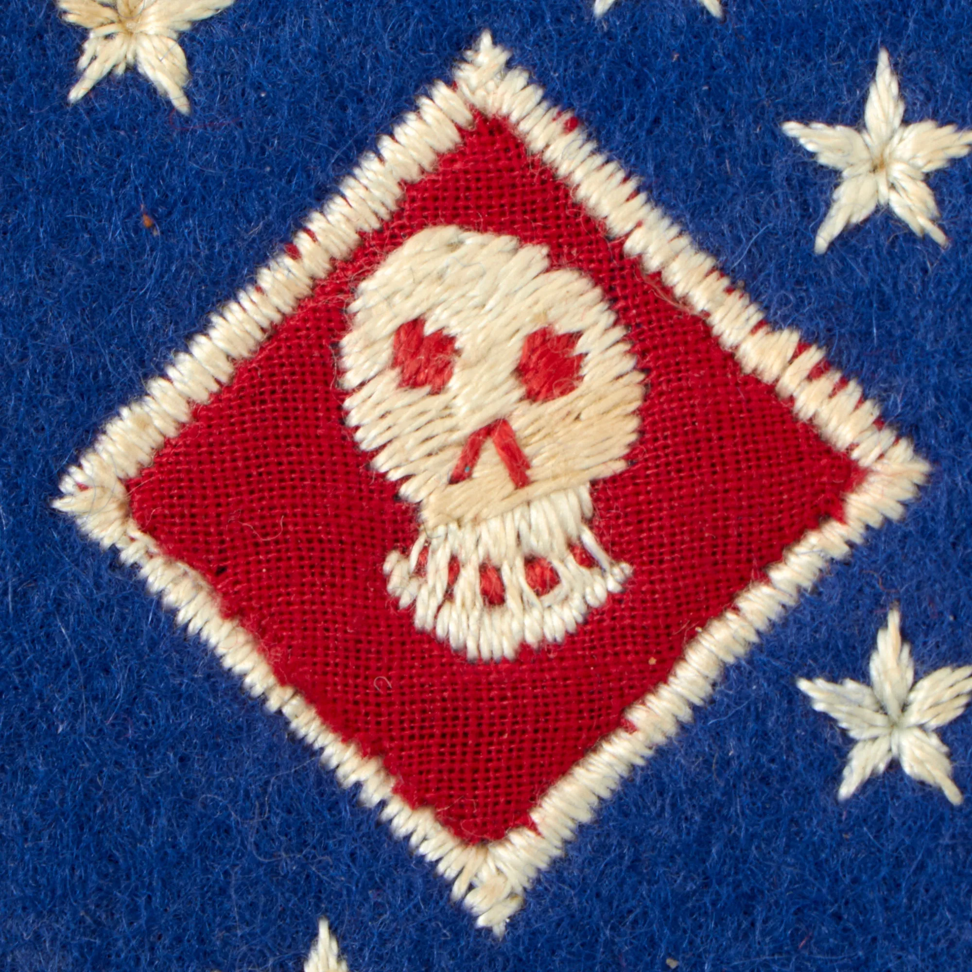 Original U.S. WWII Embroidered USMC Raider Patch by Jacob Rhoner of Sydney, Australia