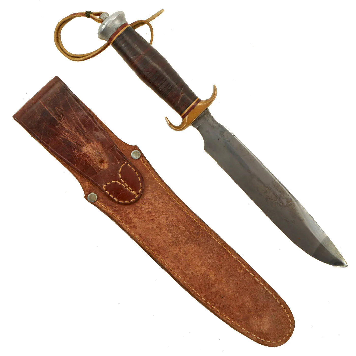 Original U.S. WWII Randall Model 1 “Springfield” Fighting Knife Circa 1943 with Original Sheath and Whetstone