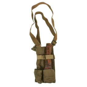 Original Vietnam War NVA / VC North Vietnamese Inert ChiCom Stick Fragmentation Grenade with 1970-Dated Two-Cell Carrier Pouch