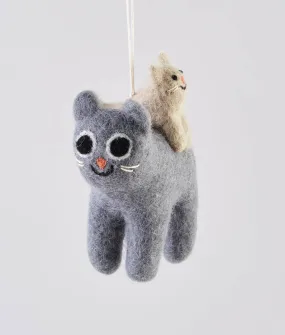 'Pabs' Cat with Friend Ornament