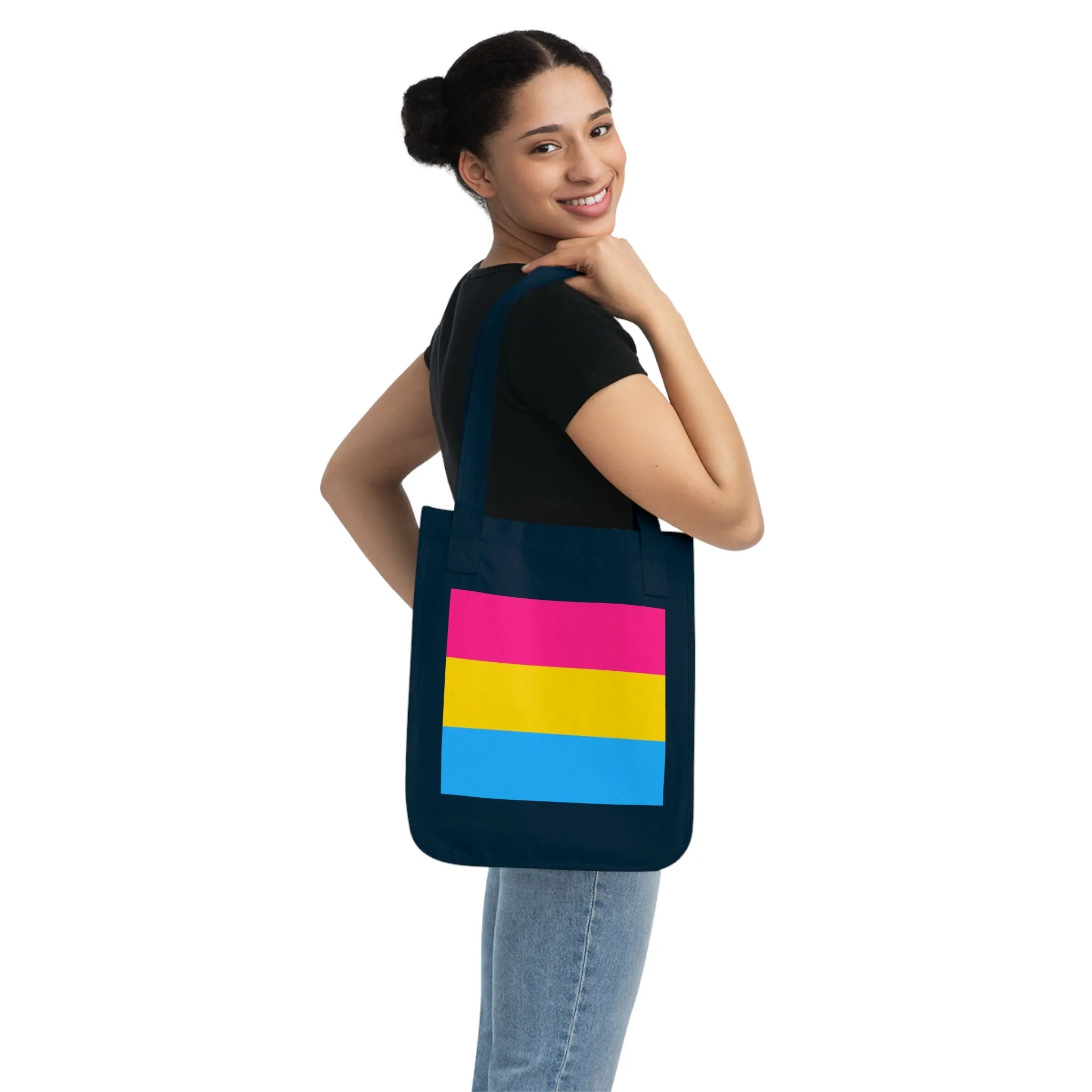 Pansexual Pride Organic Canvas Tote Bag