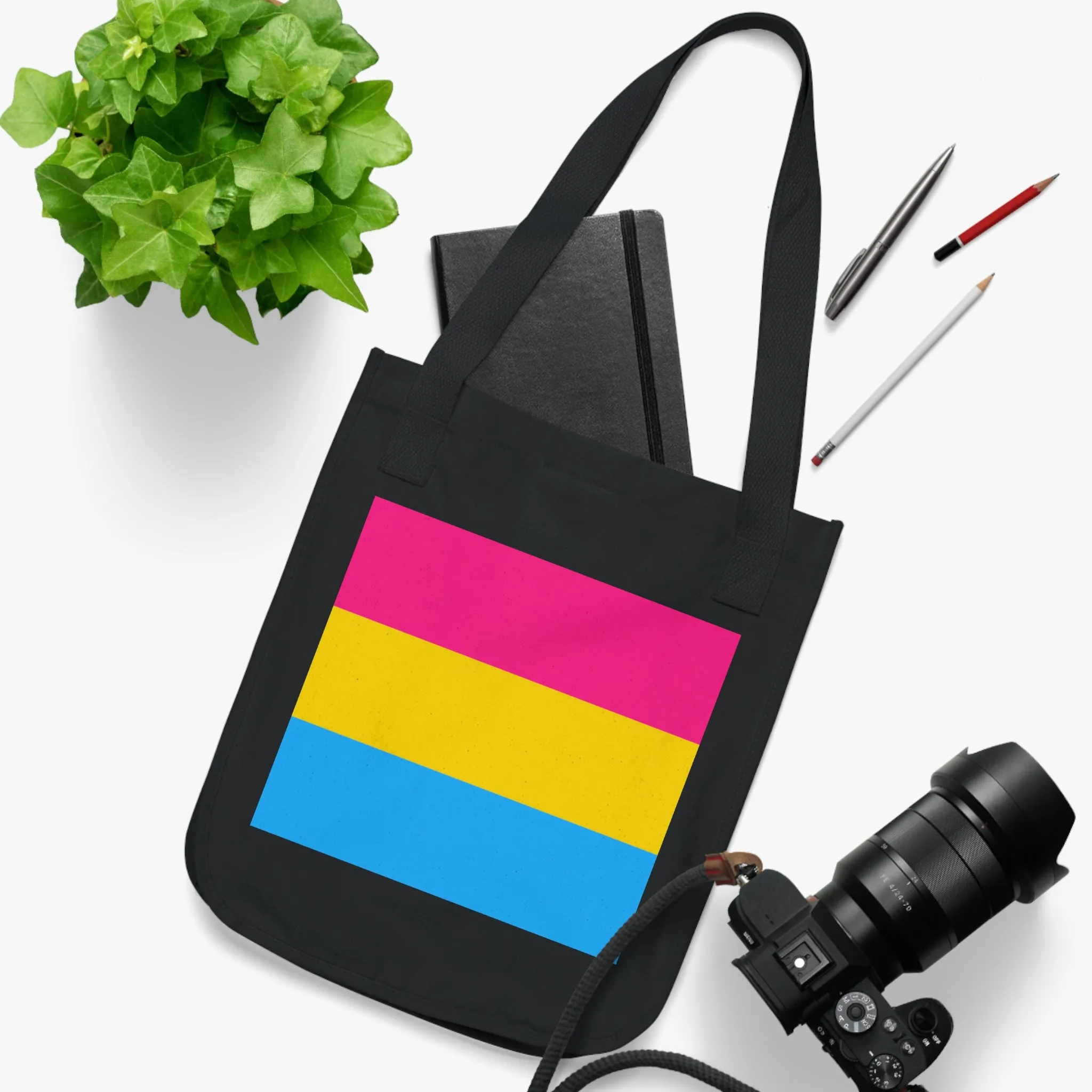 Pansexual Pride Organic Canvas Tote Bag