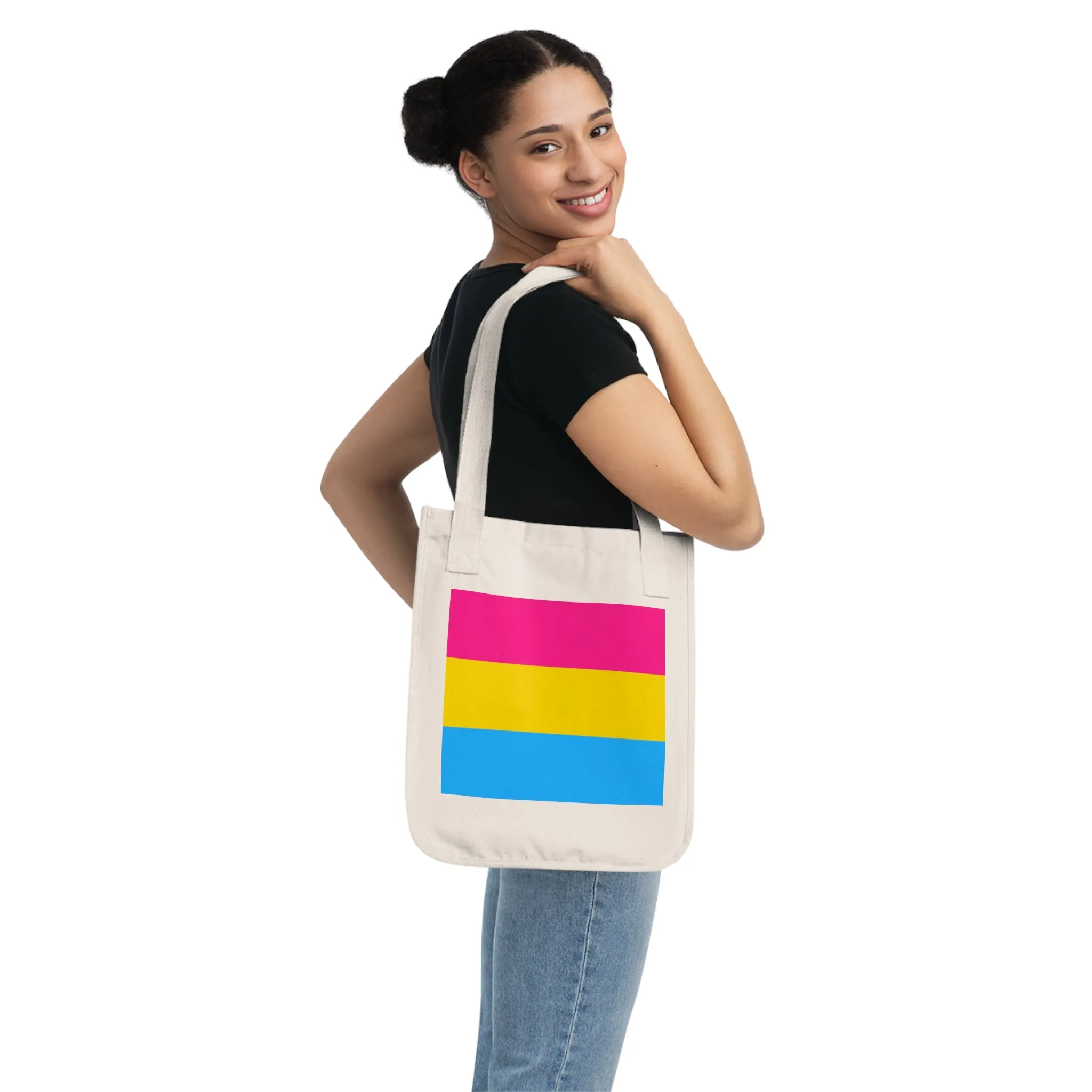 Pansexual Pride Organic Canvas Tote Bag