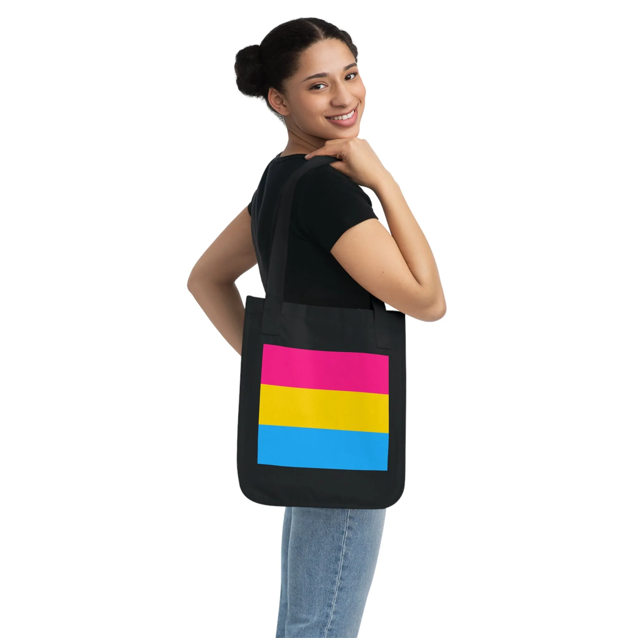 Pansexual Pride Organic Canvas Tote Bag