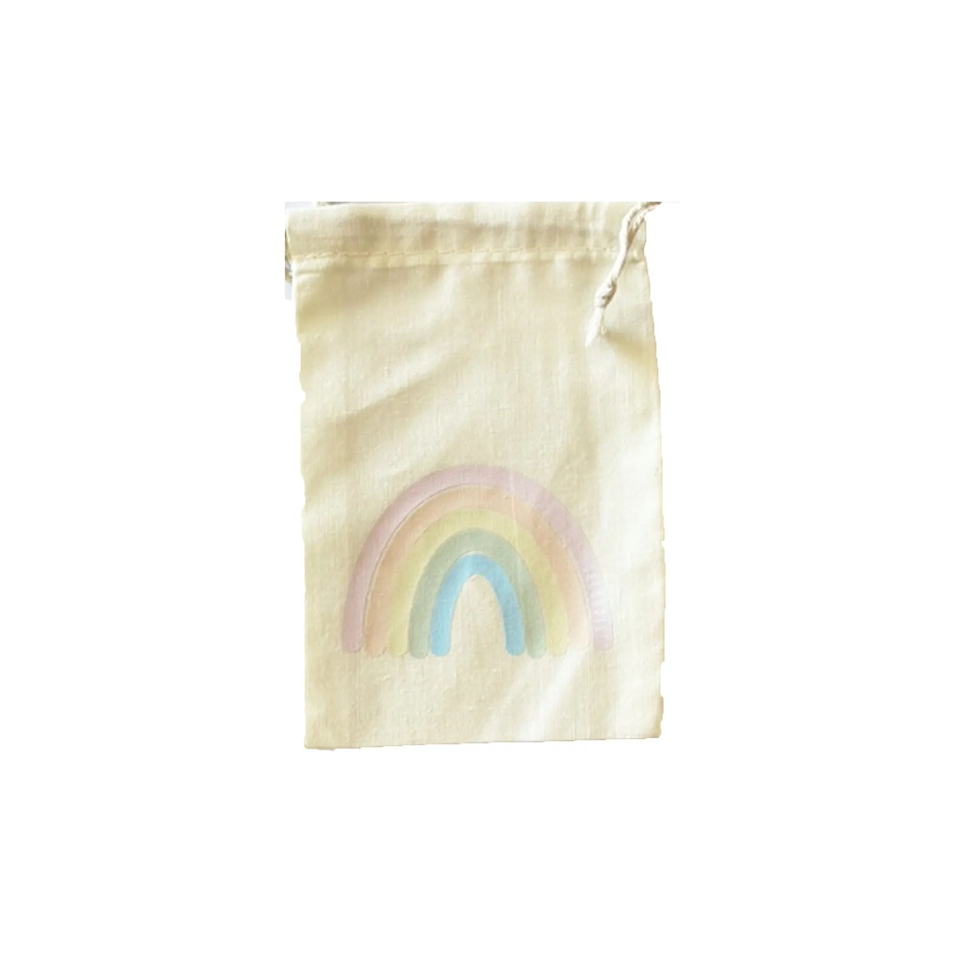 Pastel Rainbow Calico Party Favour Bags - Pack of 5