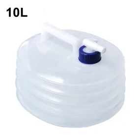 PE Folding Water Bag Shrink Bucket Outdoor Portable Water Bottle, Capacity: 10L(Blue Cover)