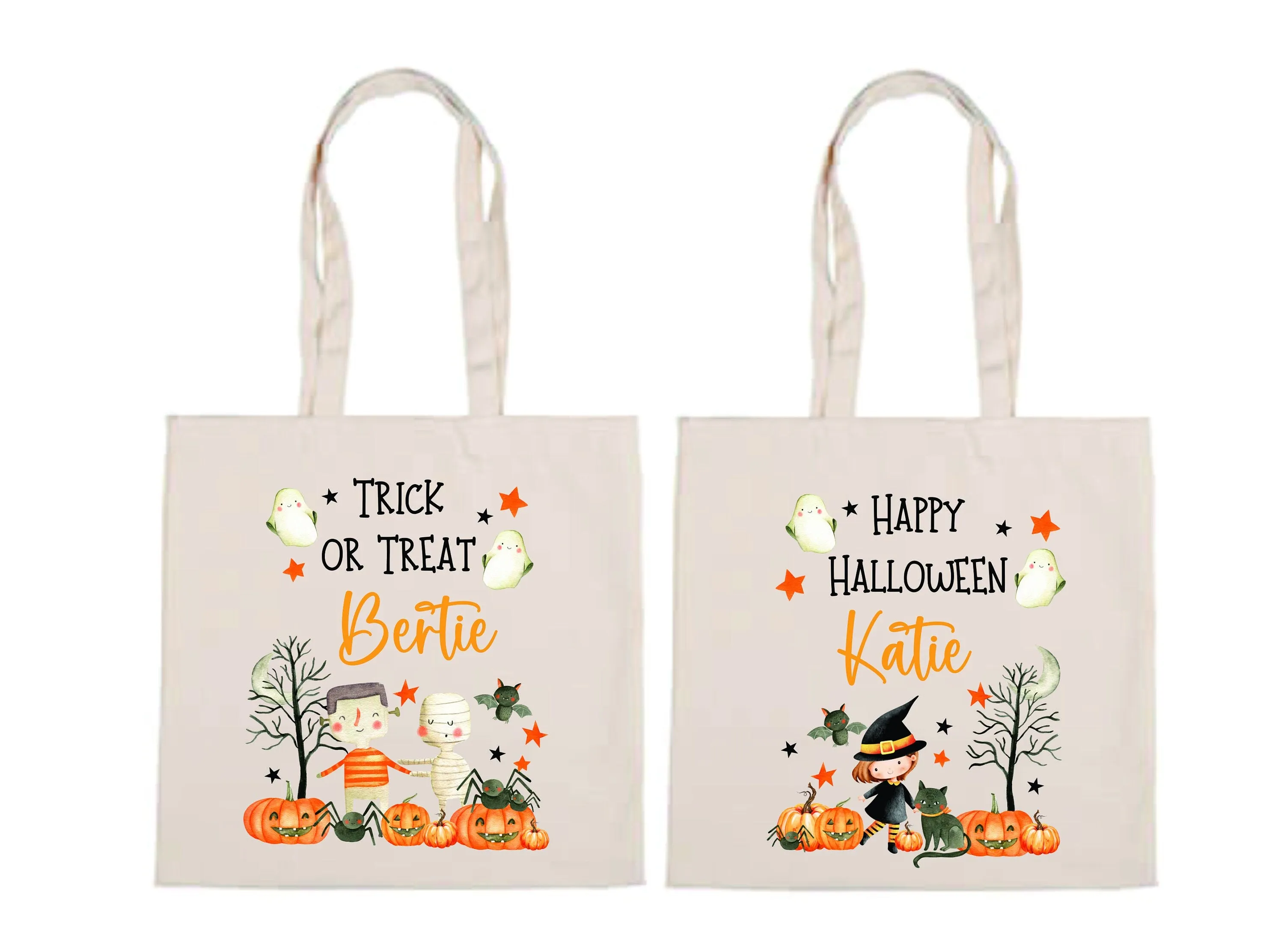 Personalised Halloween Gift Bag - Halloween Accessories - Halloween Trick or Treat Bag