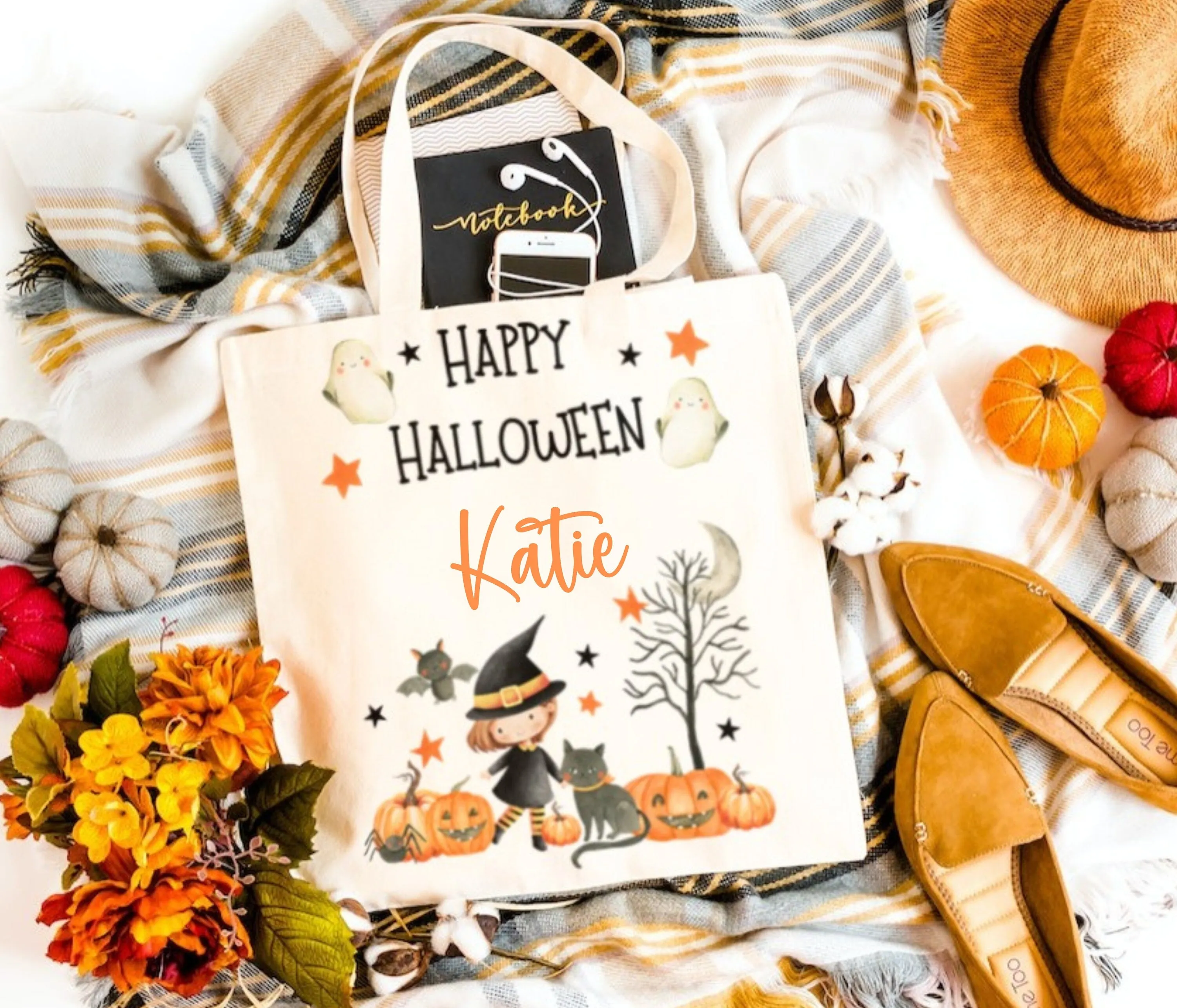 Personalised Halloween Gift Bag - Halloween Accessories - Halloween Trick or Treat Bag