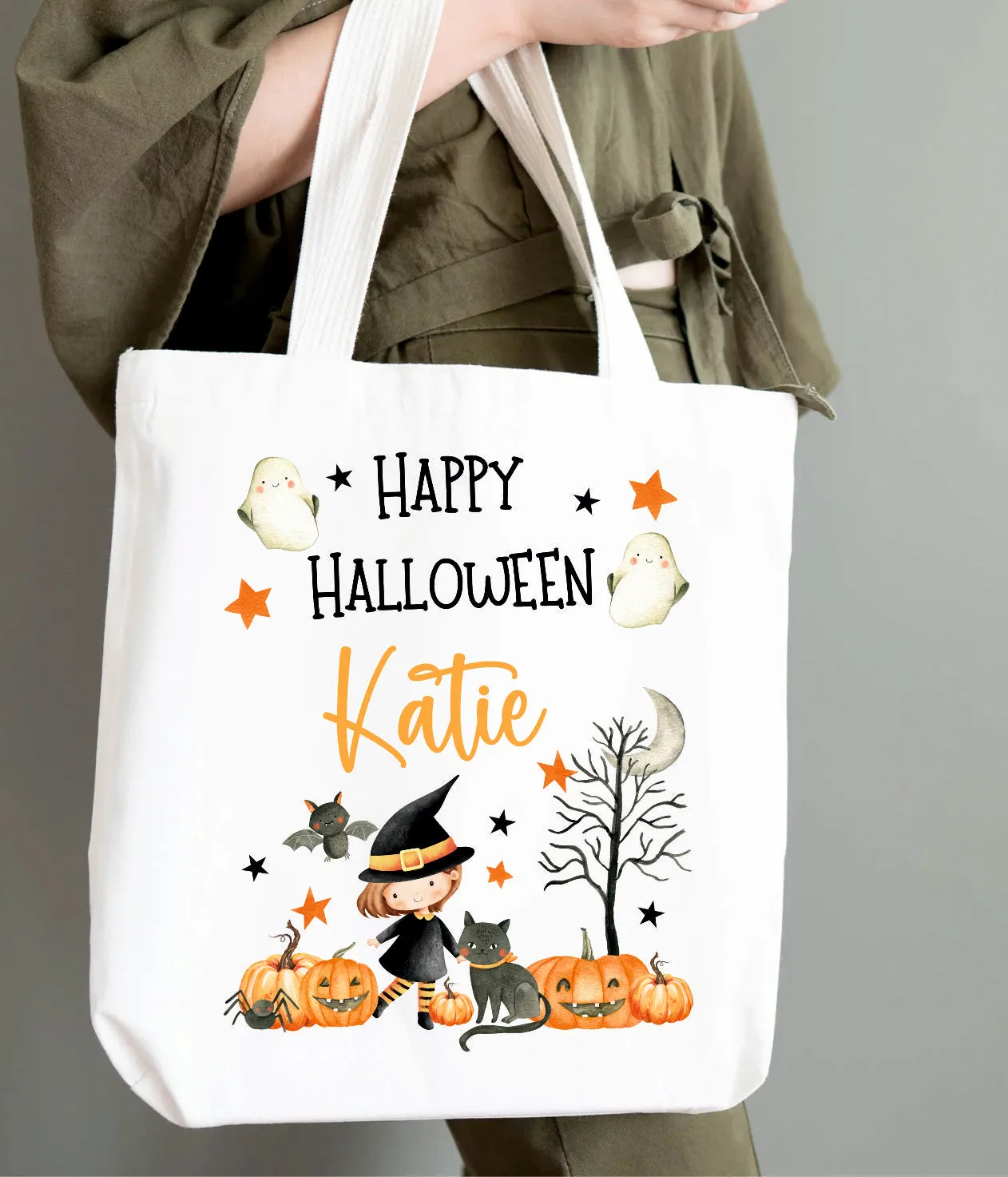 Personalised Halloween Gift Bag - Halloween Accessories - Halloween Trick or Treat Bag