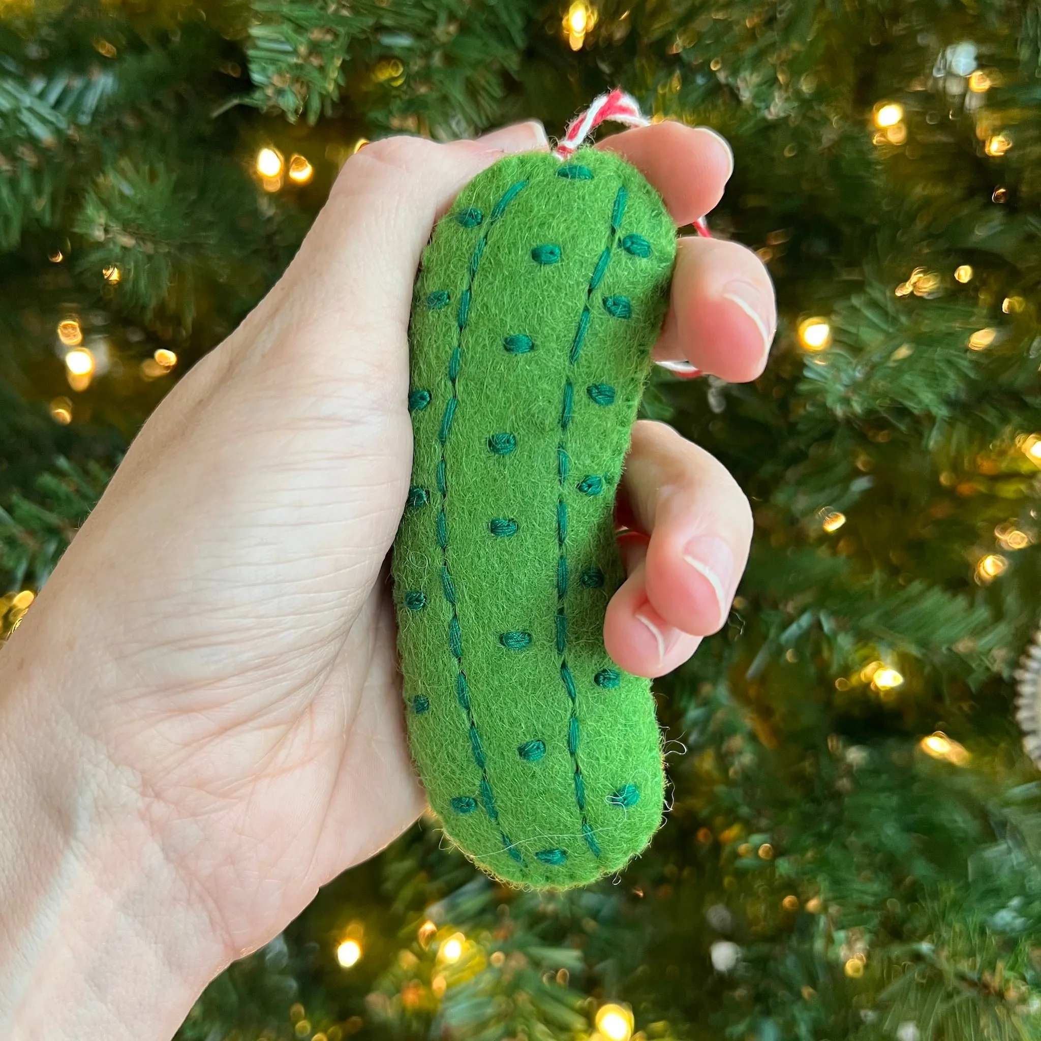 Pickle Ornament, Felt Wool