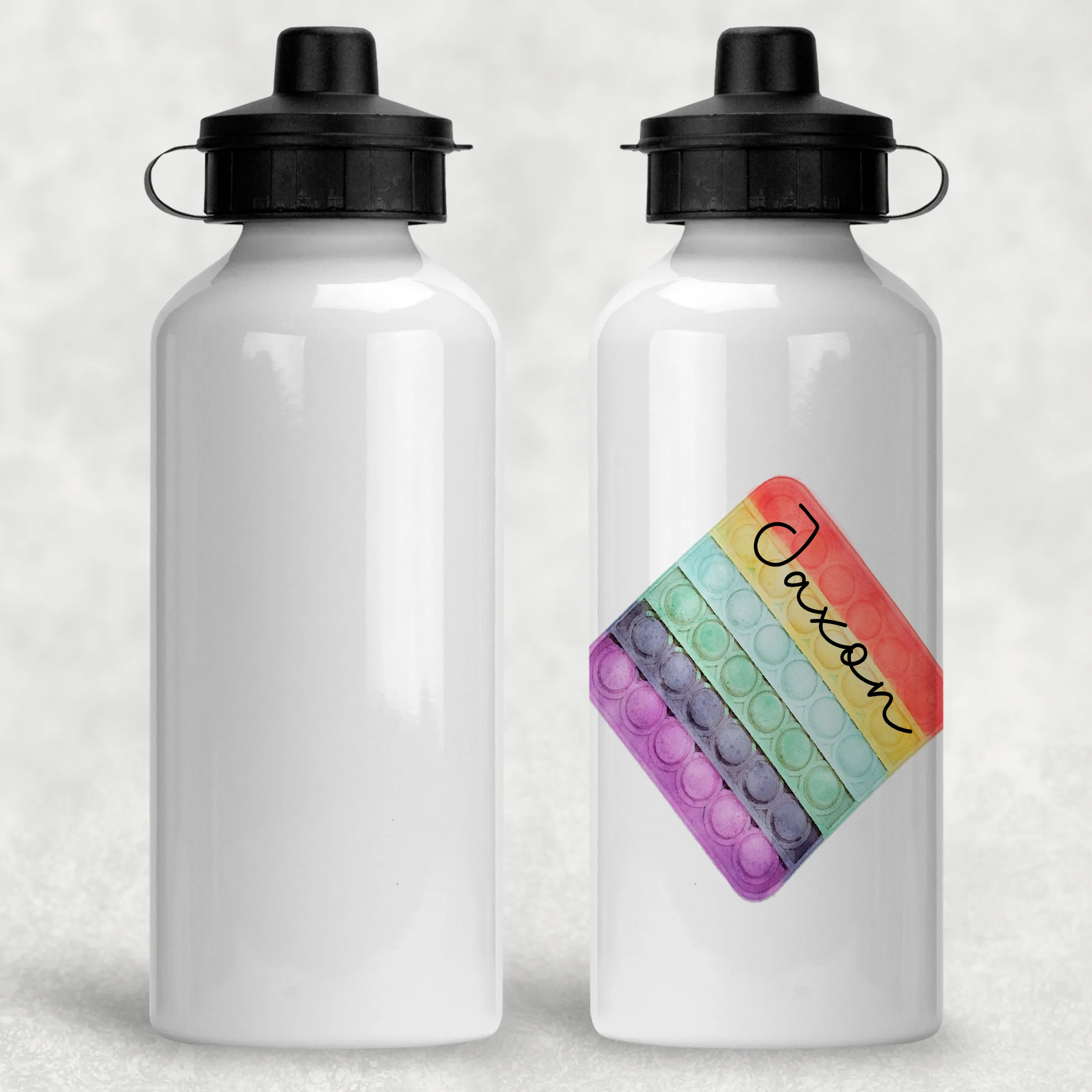 Pop It Fidget Personalised Aluminium Water Bottle 400/600ml