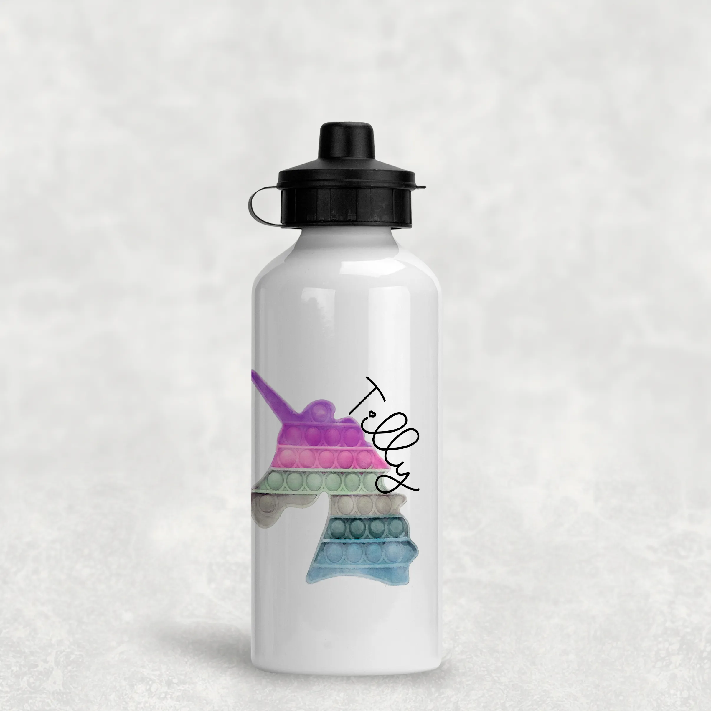 Pop It Fidget Personalised Aluminium Water Bottle 400/600ml