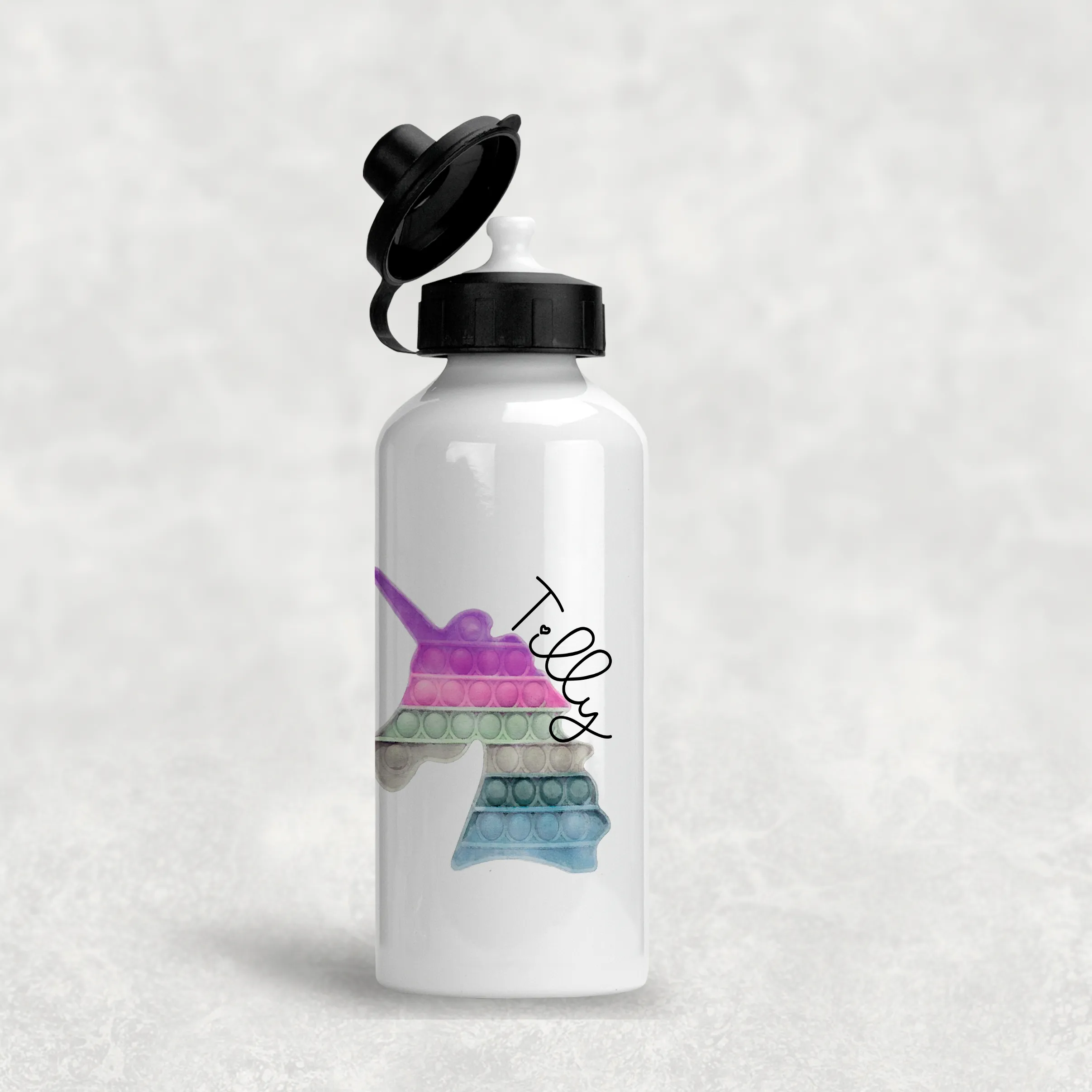 Pop It Fidget Personalised Aluminium Water Bottle 400/600ml