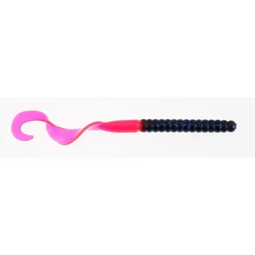 PowerBait Power Worm Soft Bait - 7" Length, Blue Fleck Firetail, Per 13