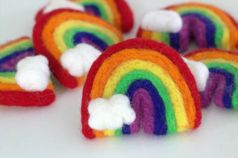 Rainbow & Cloud Felt Shapes- ROYGBIV