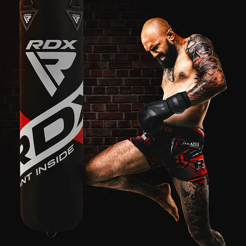 RDX F10B 4ft / 5ft 4-in-1 Punch Bag with Bag Gloves & Wall Bracket Set