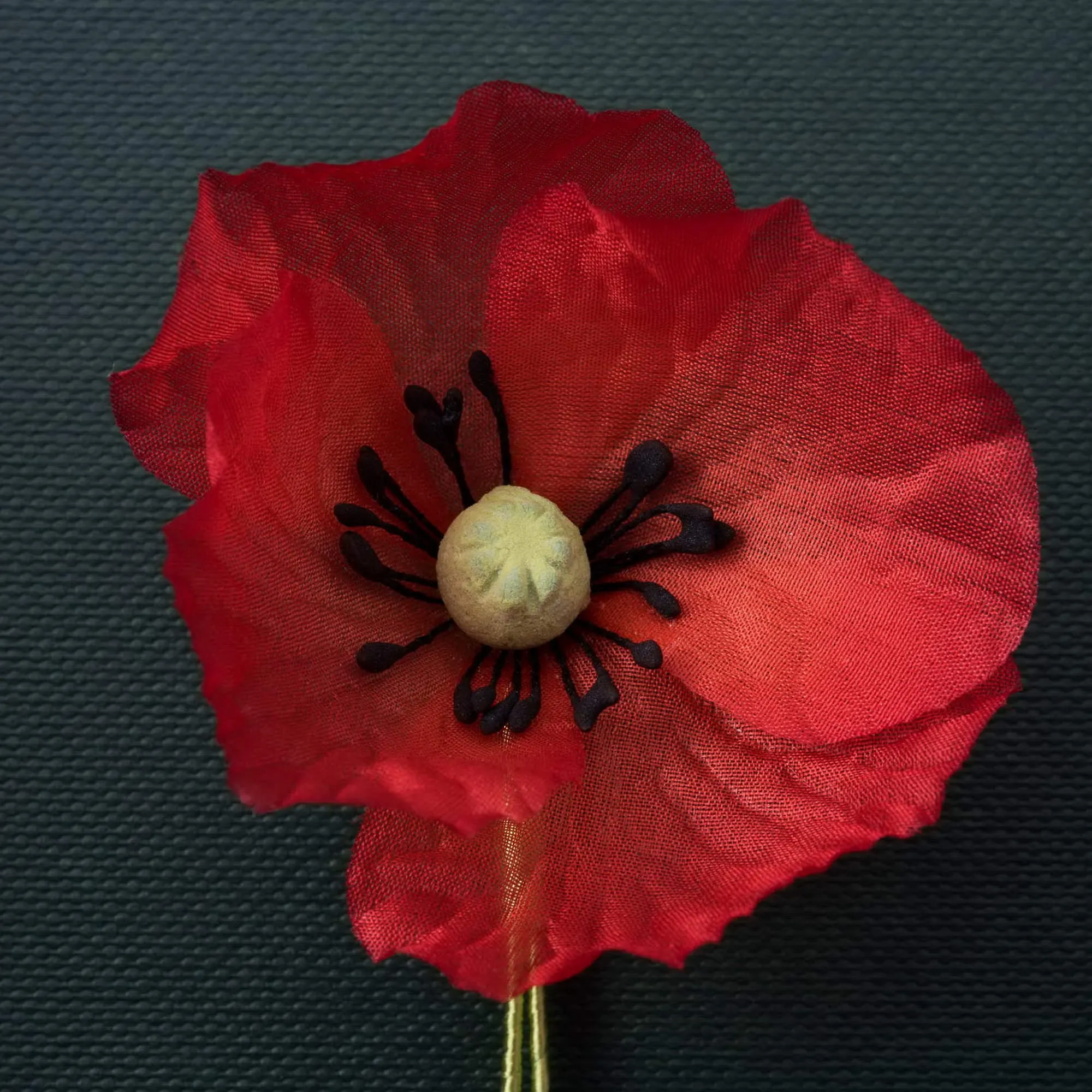 Red Poppy Remembrance Day Boutonnière Flower