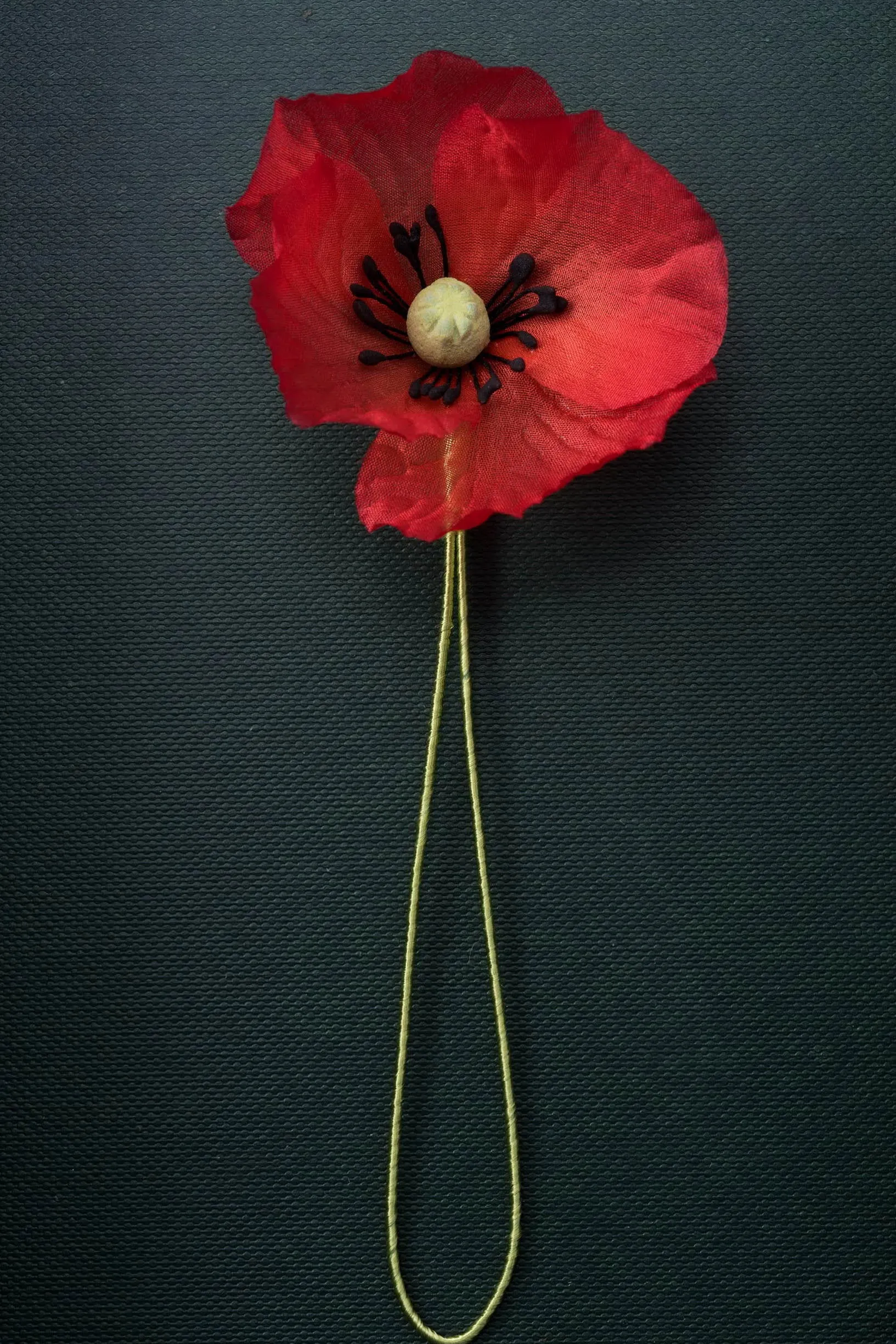 Red Poppy Remembrance Day Boutonnière Flower