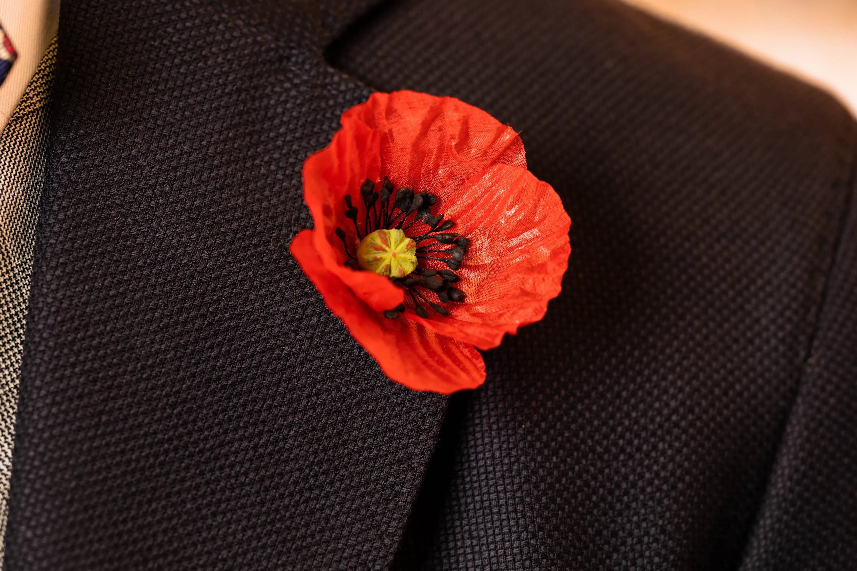 Red Poppy Remembrance Day Boutonnière Flower