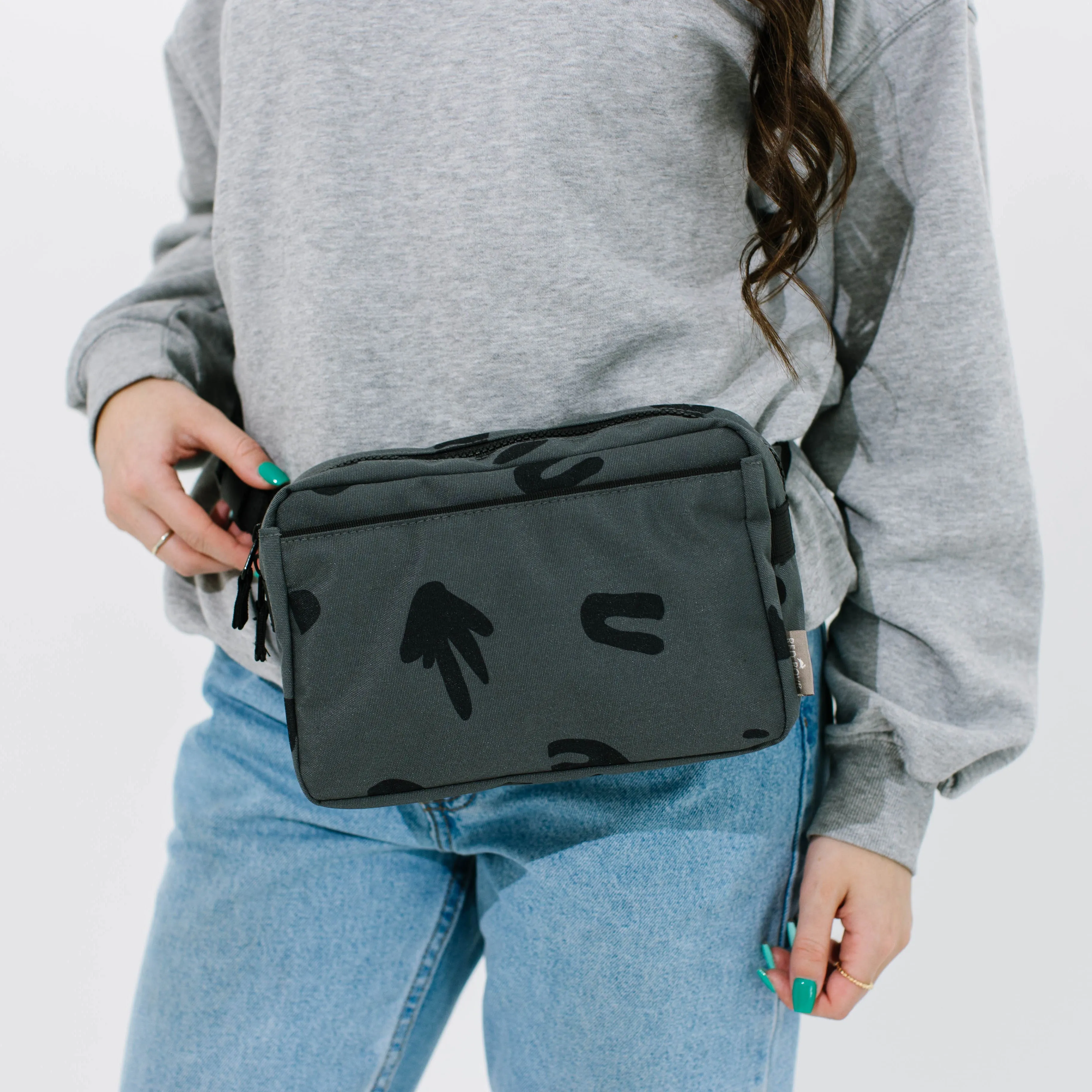 Red Rovr® Joey Belt Bag - Charcoal Doodle