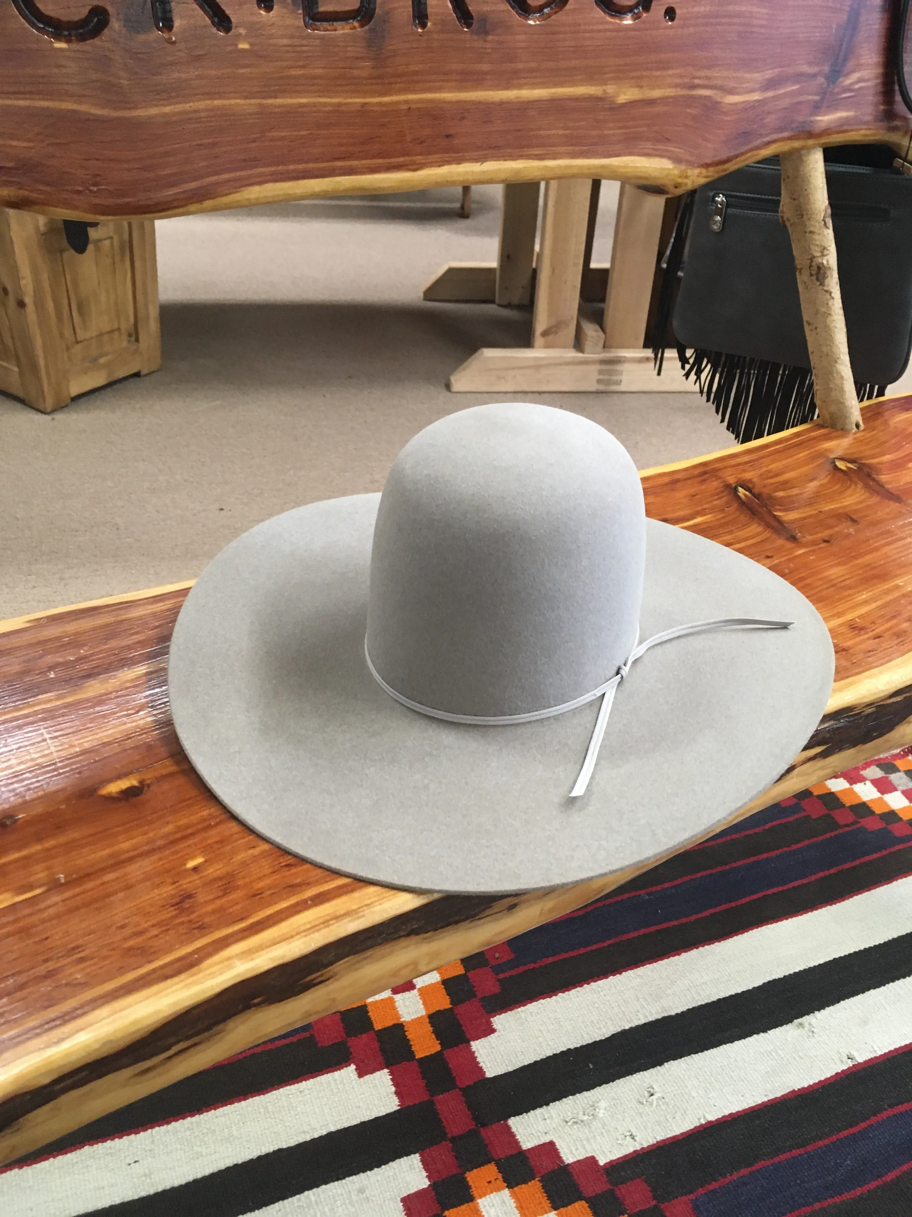 Rodeo King Open Crown Ash 7X Felt Hat Unbound