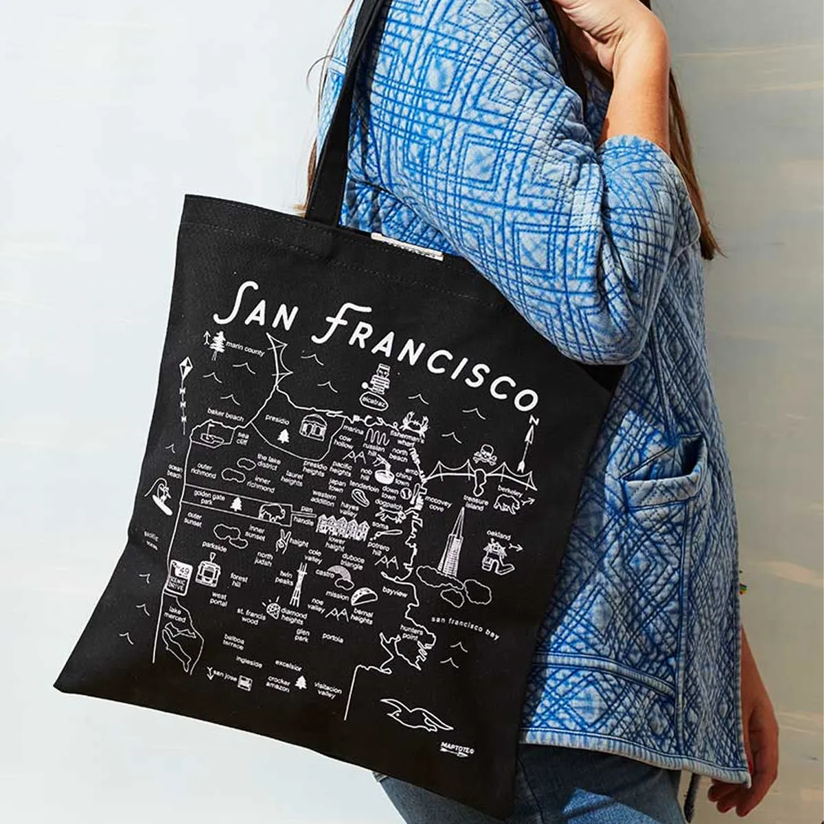 San Francisco Black Everyday Tote