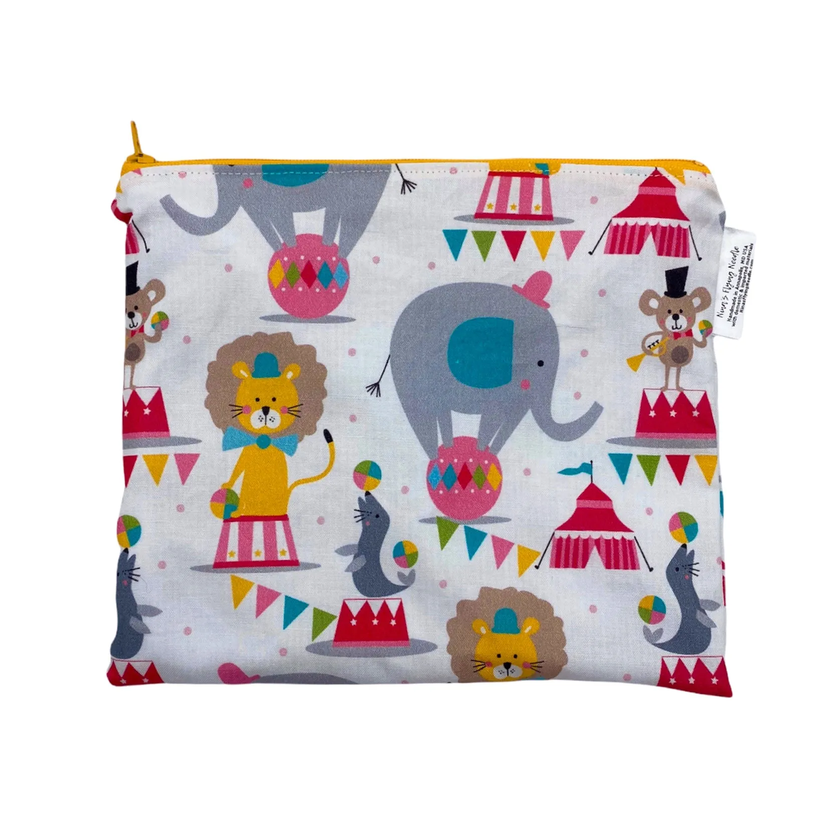 Sandwich Sized Reusable Zippered Bag Circus