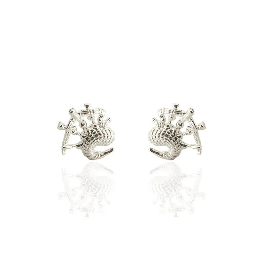 Scottish Bagpipes Stud Earrings