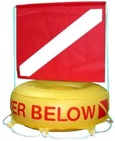 Scuba Diving Deluxe Diver Below Inflatable Float & Flag Buoy