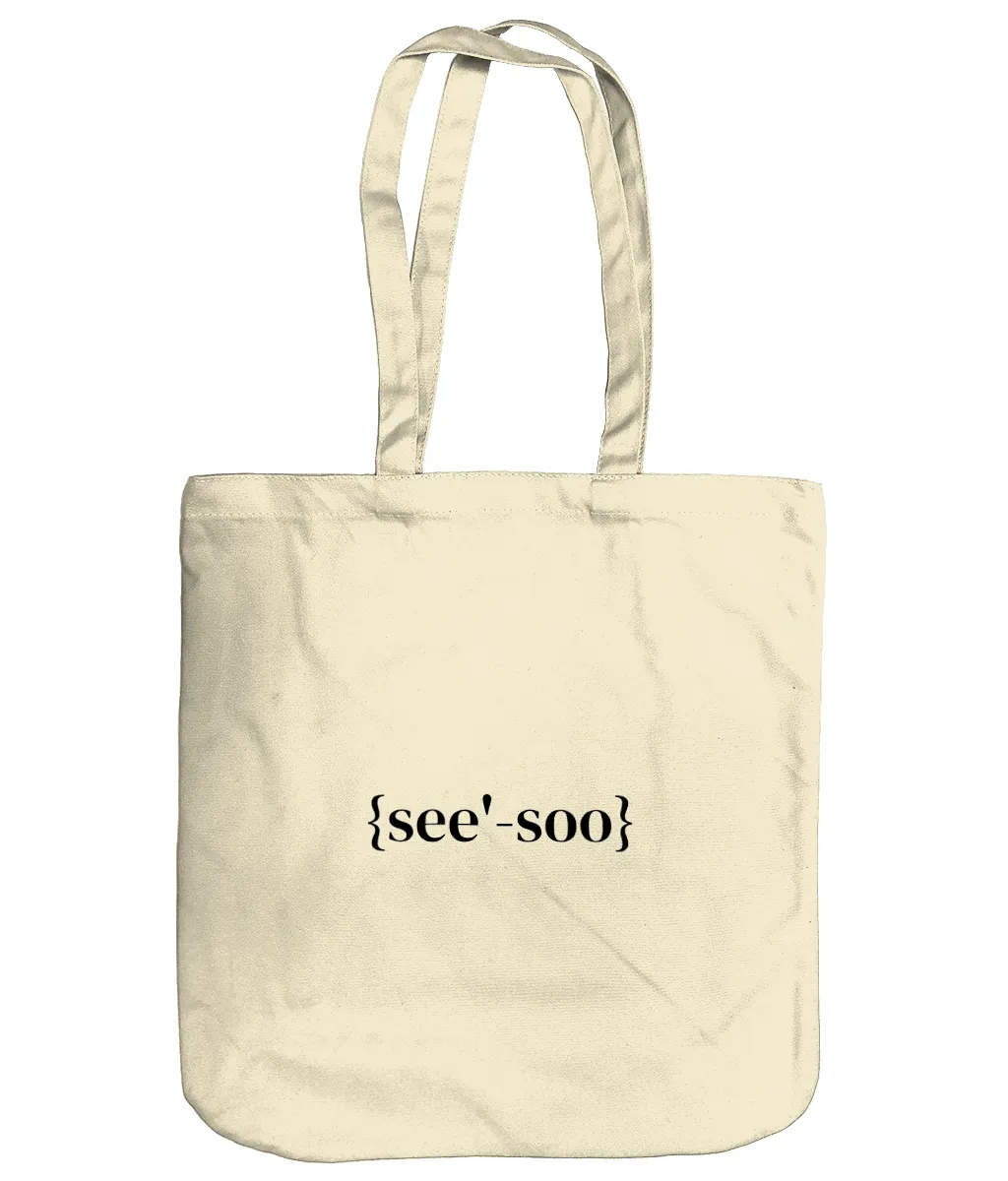 See'-soo "Signature" 100% Organic Cotton Spring Tote