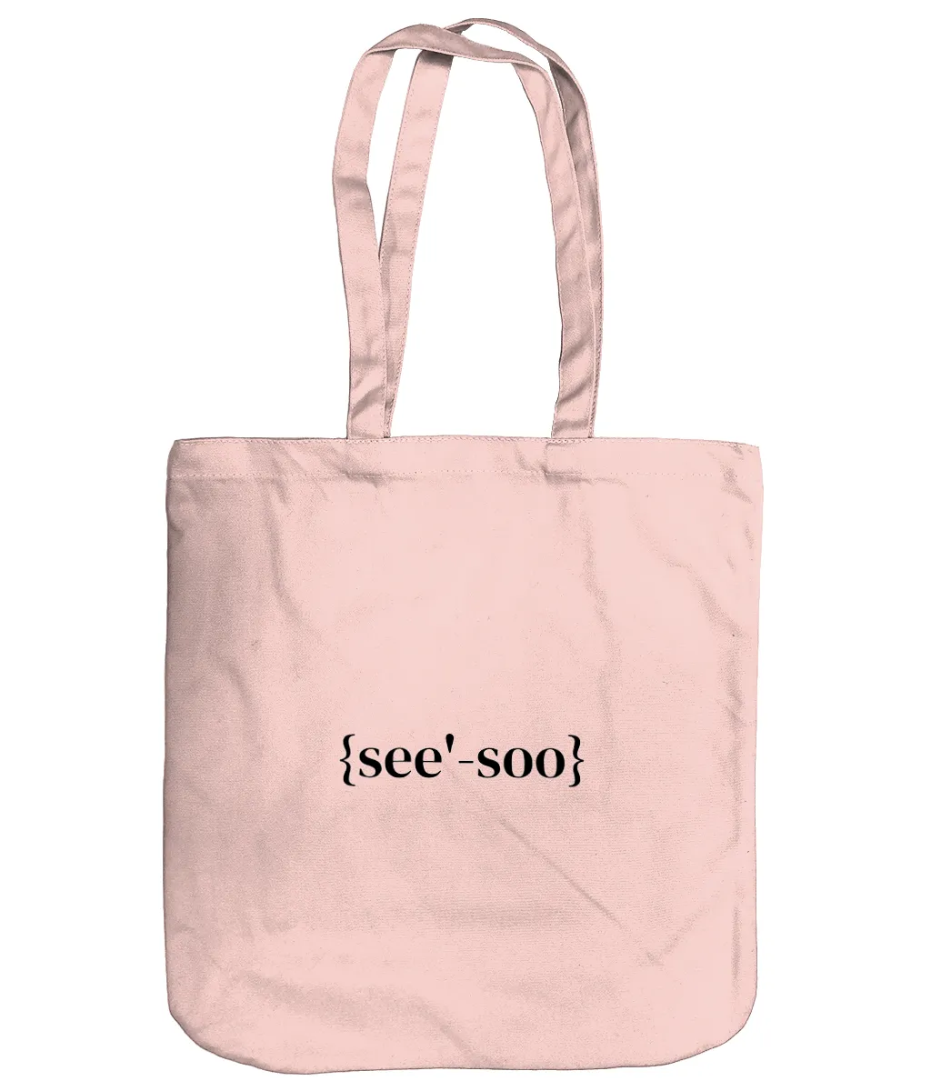 See'-soo "Signature" 100% Organic Cotton Spring Tote