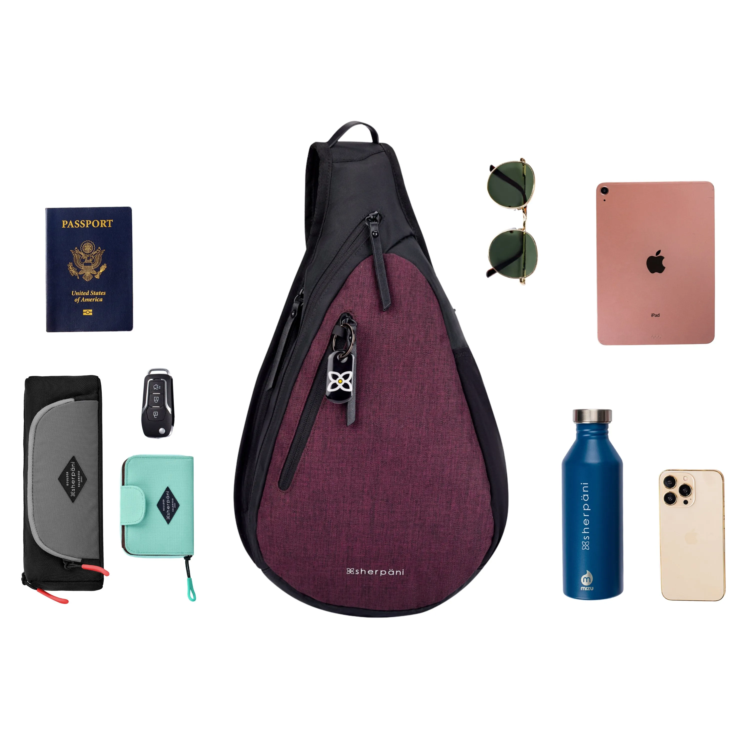 Sherpani Esprit AT Travel Sling Backpack merlot