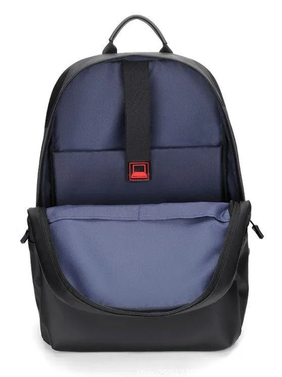 Simple PU Solid Color Backpack - Black|Grey|Blue