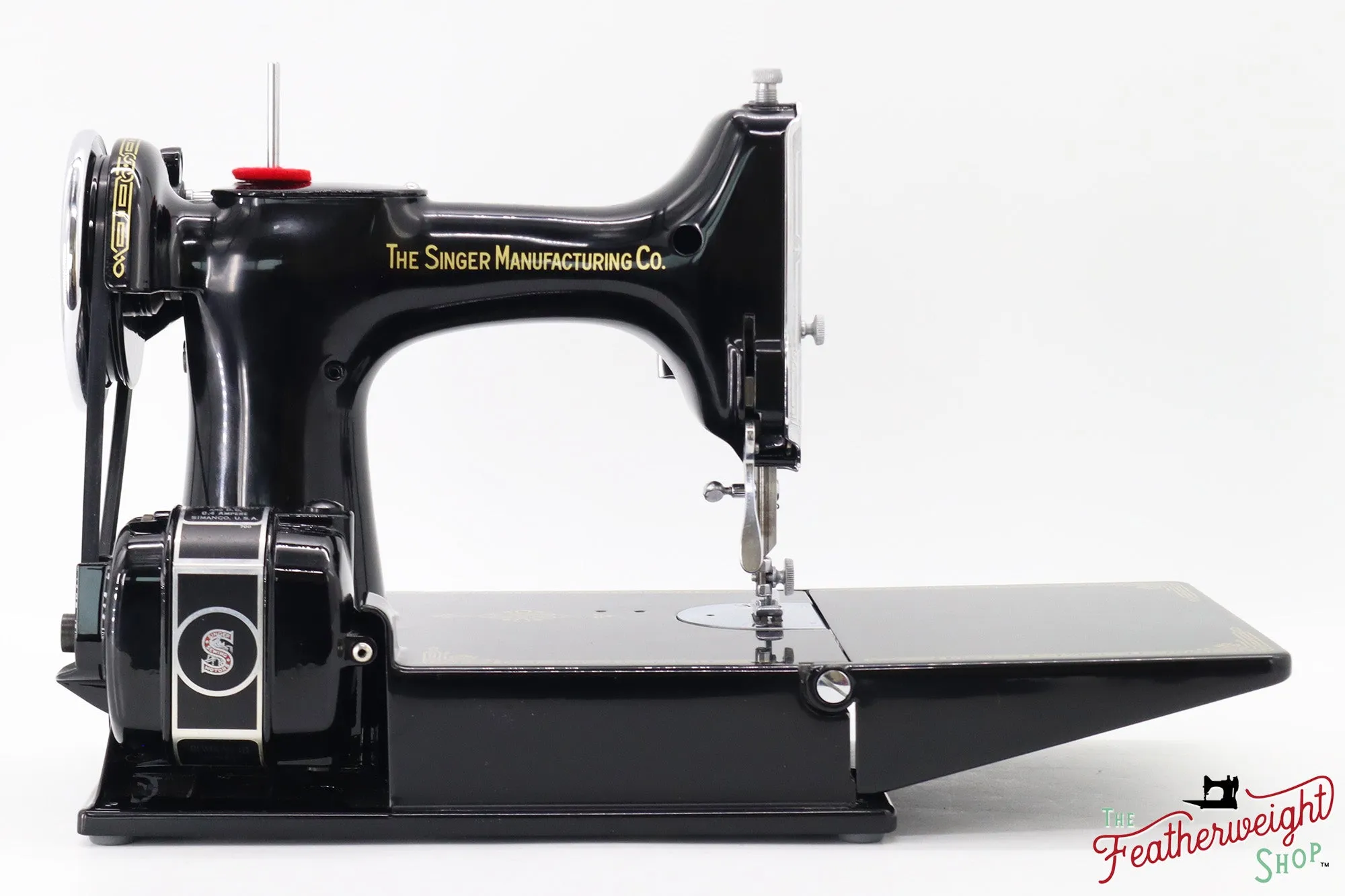 Singer Featherweight Top Decal 221 Fully Restored in Gloss Black, AF3852** - SCARCE