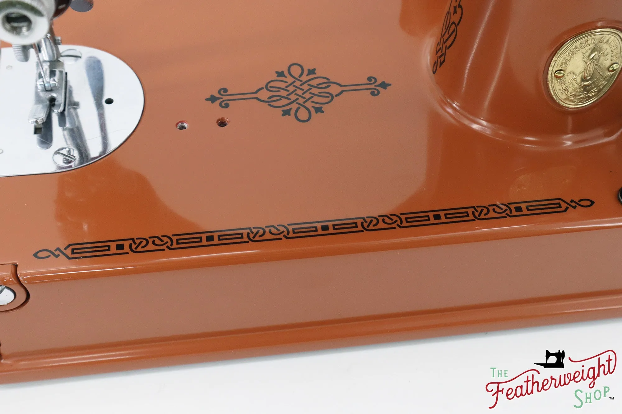 Singer Featherweight Top Decal 221 Fully Restored in Pumpkin Spice, AF382*** - SCARCE