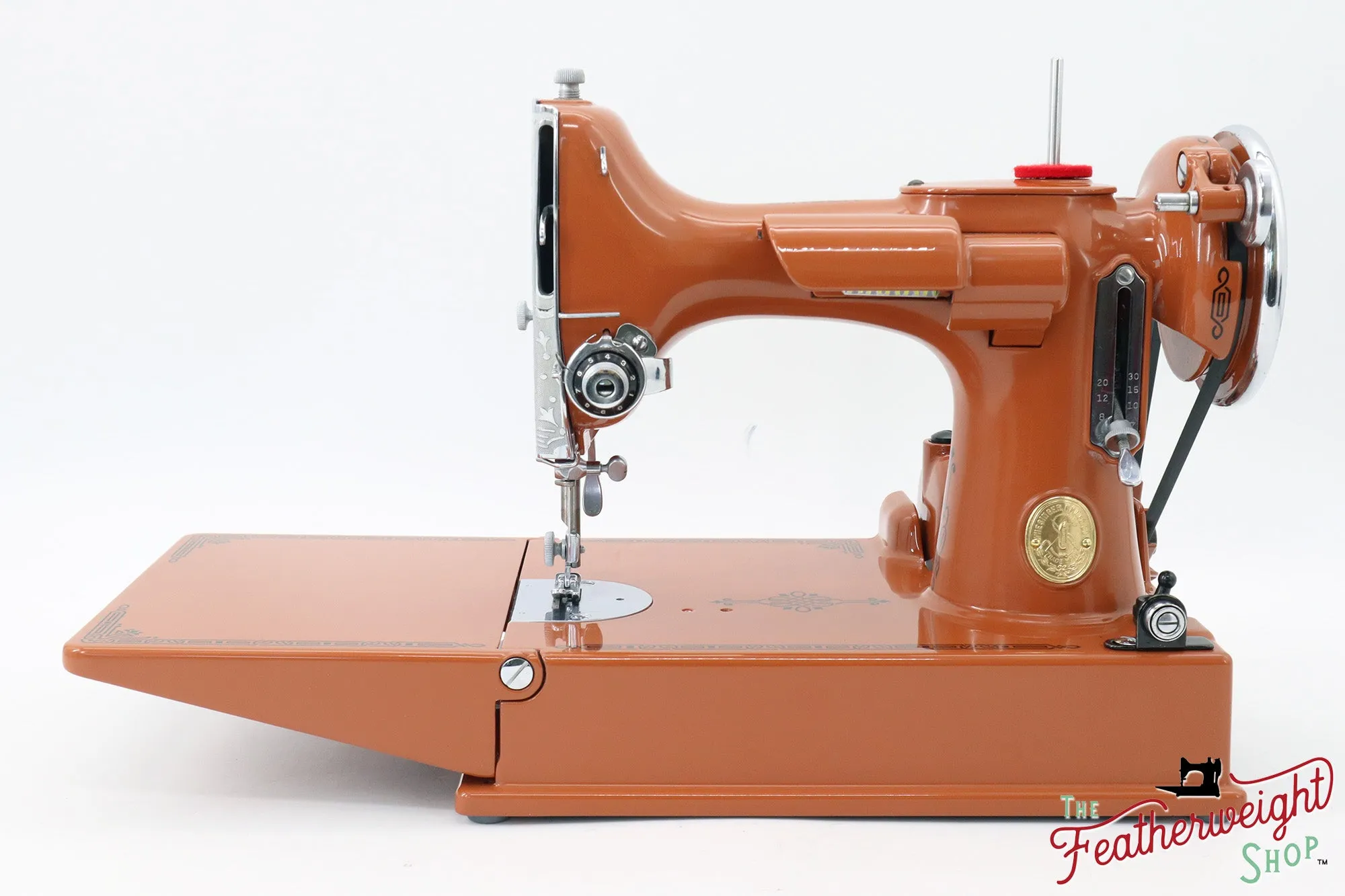 Singer Featherweight Top Decal 221 Fully Restored in Pumpkin Spice, AF382*** - SCARCE