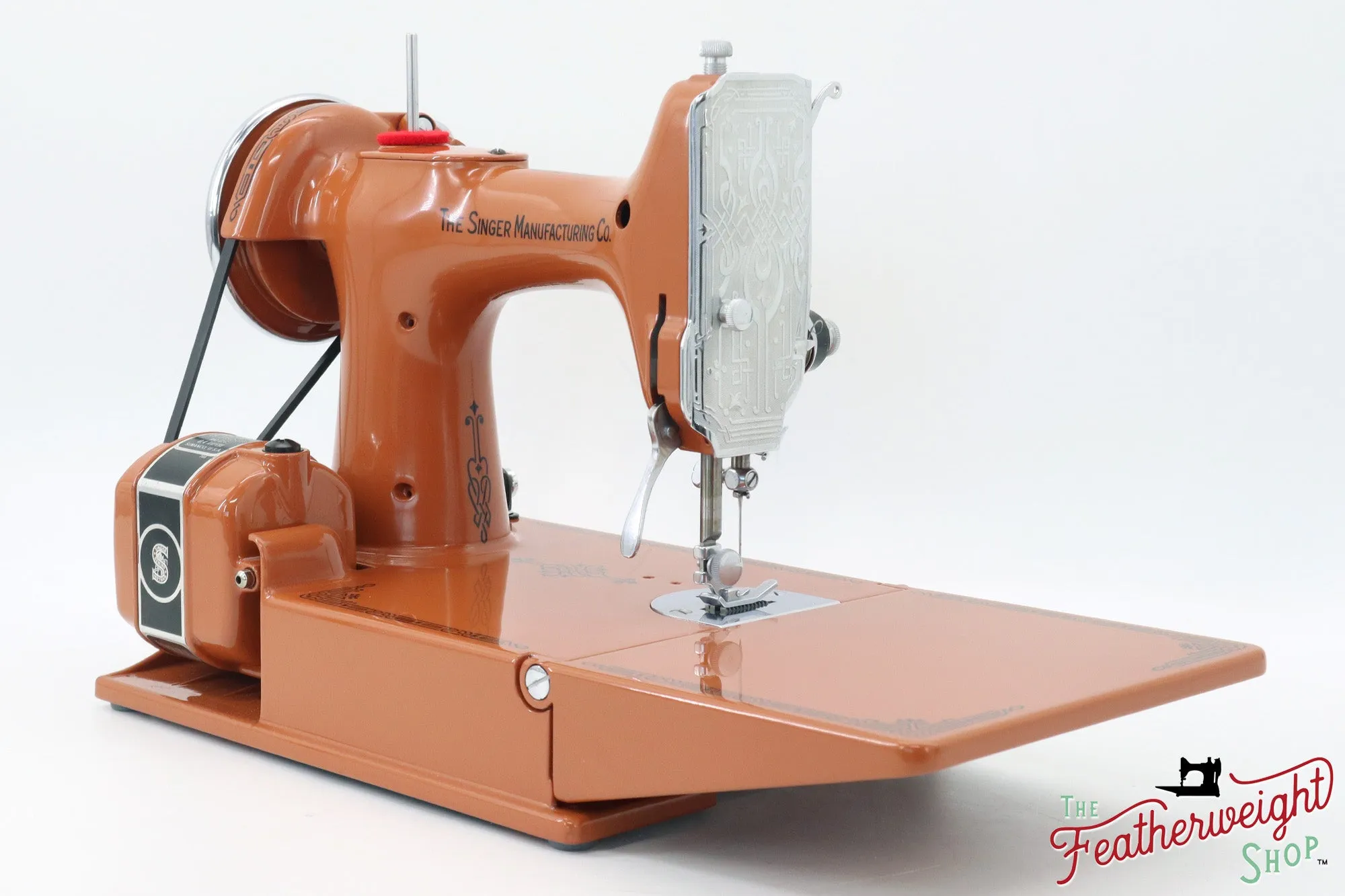 Singer Featherweight Top Decal 221 Fully Restored in Pumpkin Spice, AF382*** - SCARCE