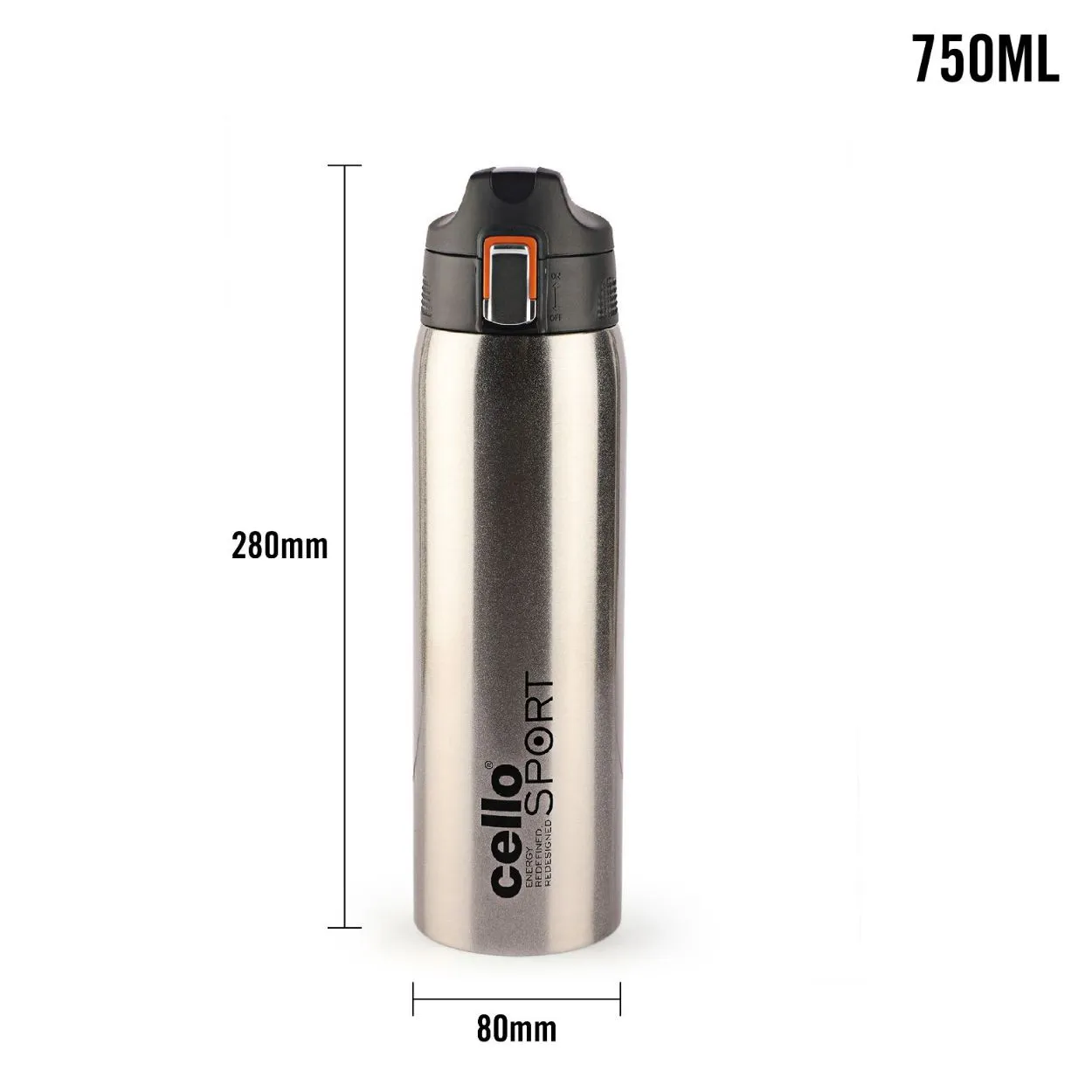 Skipper Flask, Vacusteel Water Bottle, 750ml