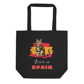 Spanish flag and cat, Eco Tote Bag